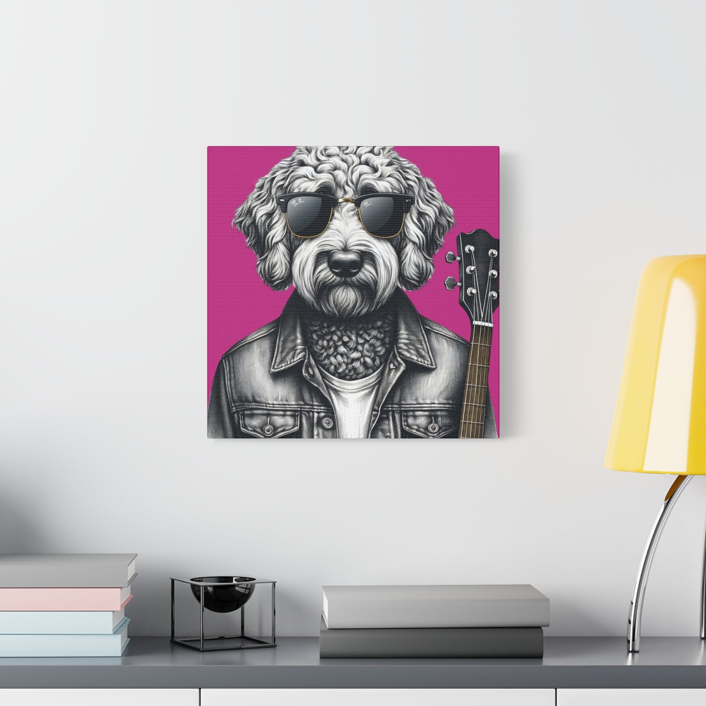 Rock Doodle Art Print in Pink