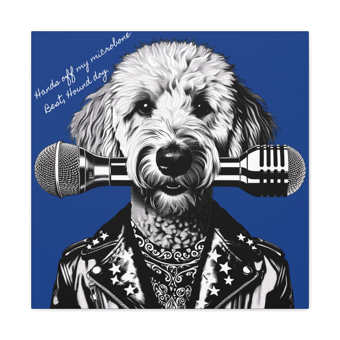 Rock Star Doodle Print Blue