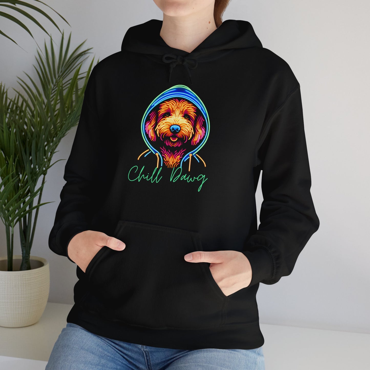 Chill Dawg - Neon Unisex Hoodie - Buffoodle Designs