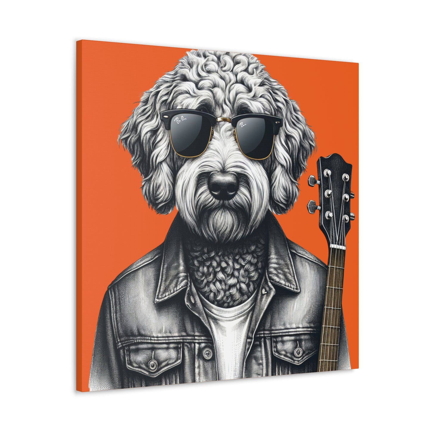 Rock Doodle Art Print in Orange