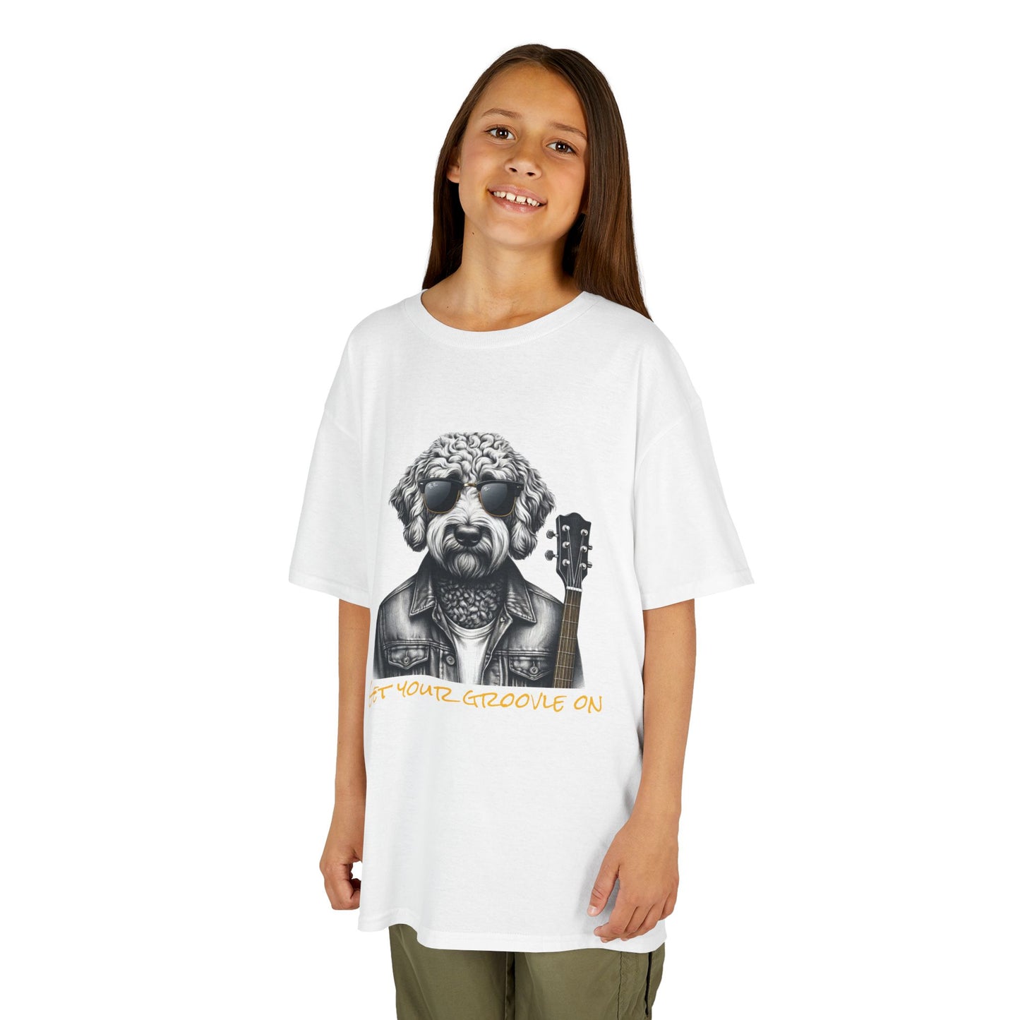Kids T-Shirt with Groovy Groodle Design - Buffoodle Designs