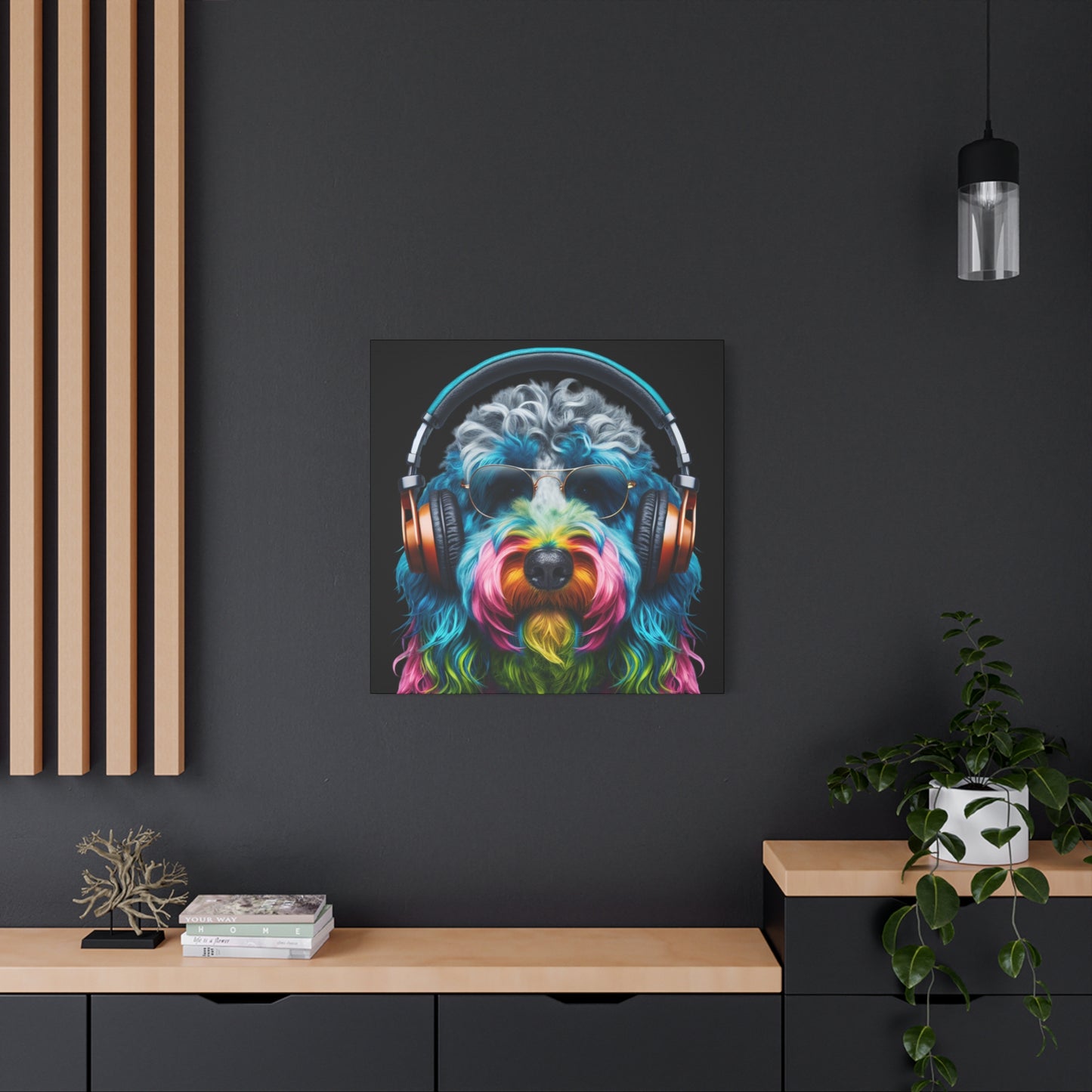 DJ Doodle Print on Black