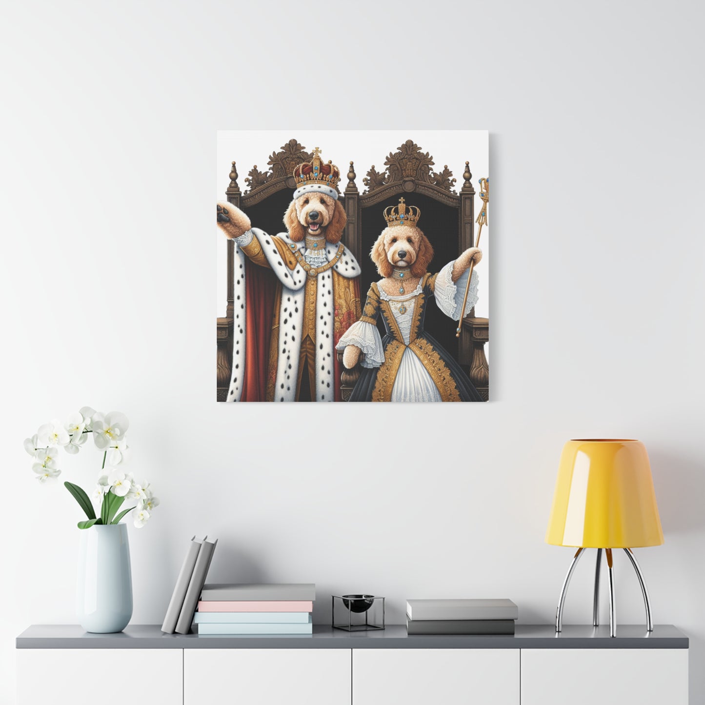 King and Queen Golden Doodles Print