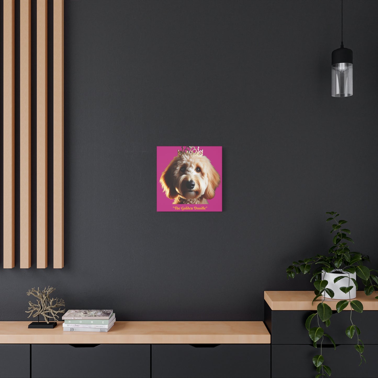 The Golden Doodle Print Pink