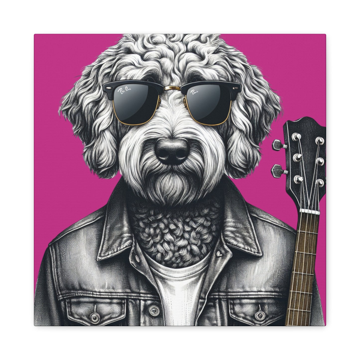 Rock Doodle Art Print in Pink