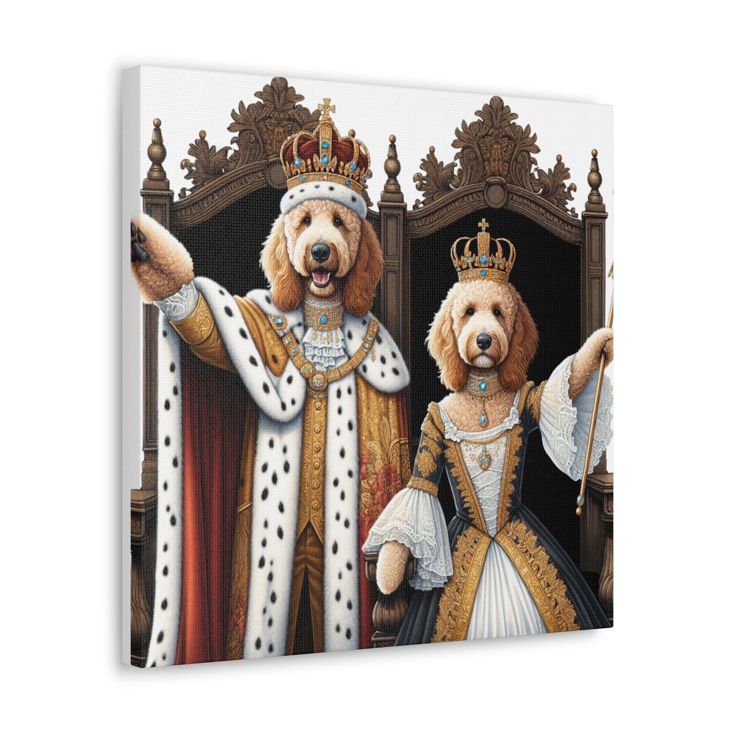 King and Queen Golden Doodles Print