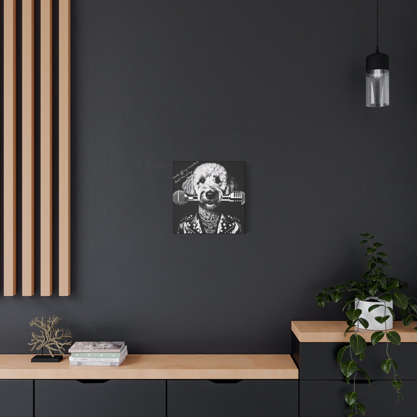 Rock Star Dog Print Black