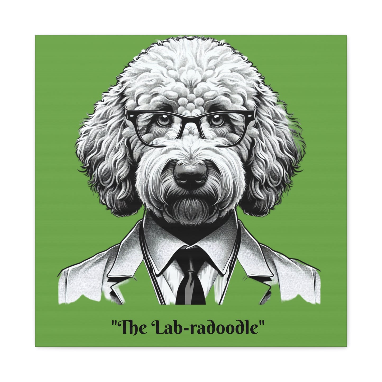 Lab-radoodle Print Green