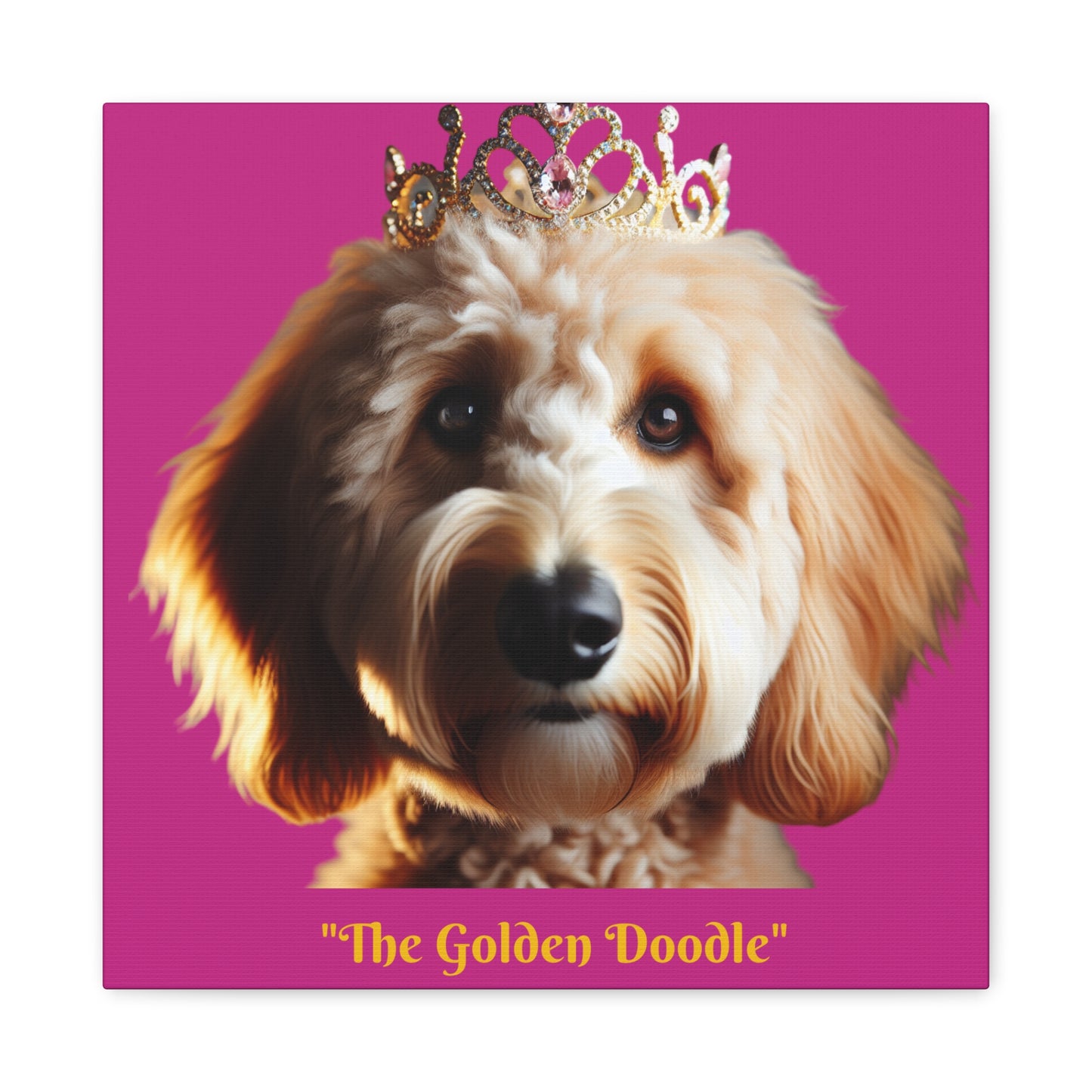 The Golden Doodle Print Pink