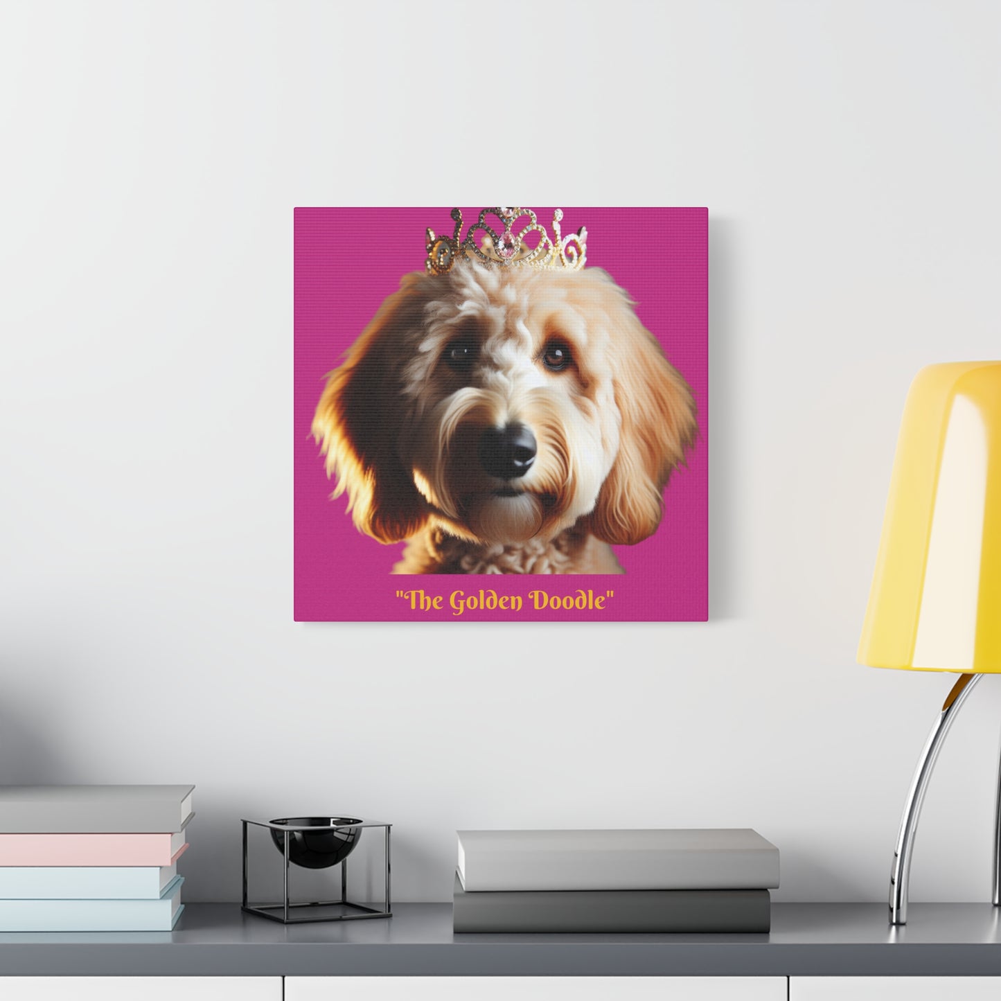 The Golden Doodle Print Pink