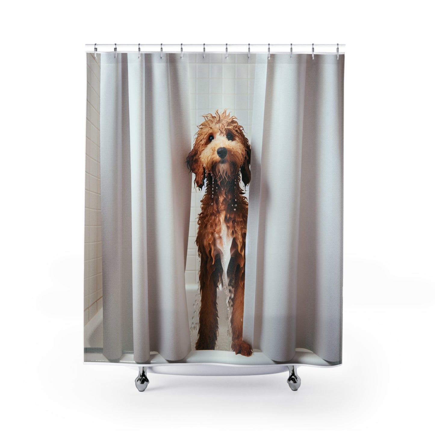 Shower Curtain - Clean Doodle - Buffoodle Designs
