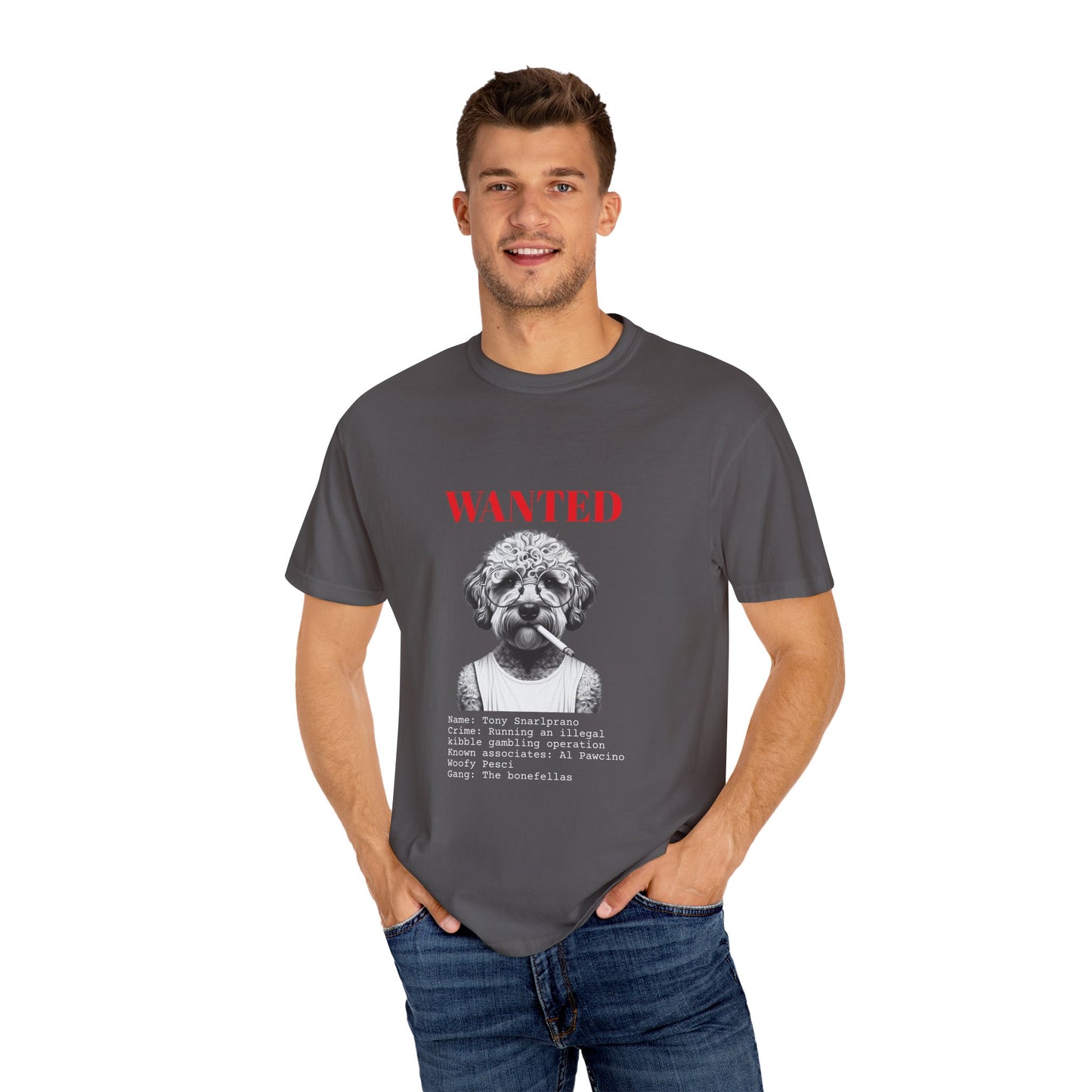 Bad Dog 'Tony Snarlprano' Wanted Unisex T-shirt