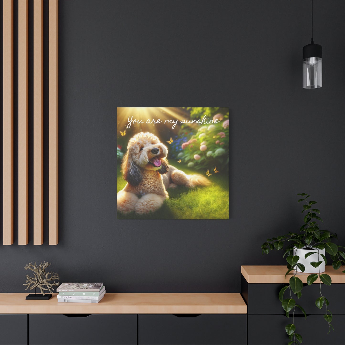 Canvas Print Groodle Dog 'You Are My Sunshine'