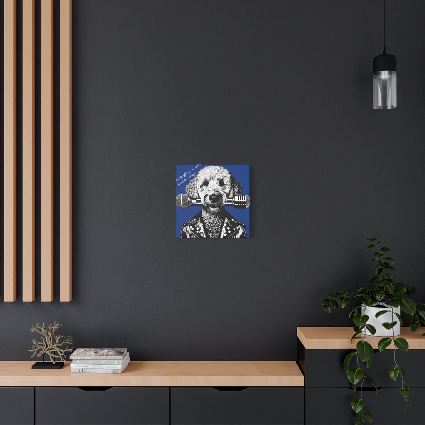 Rock Star Doodle Print Blue
