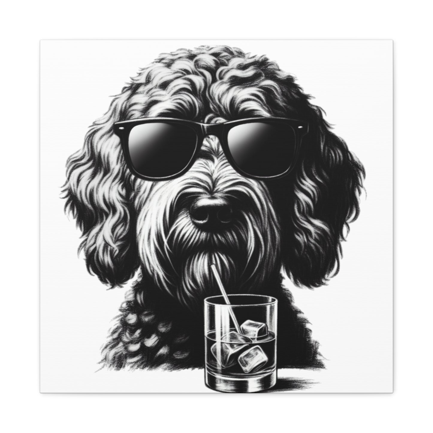 Bad Dog Art Print on White