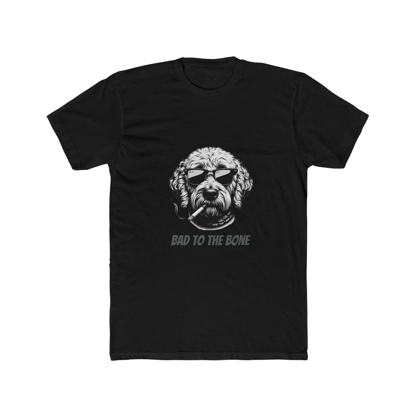 Unisex Graphic Tee - Bad to the Bone Smoking Doggo Design