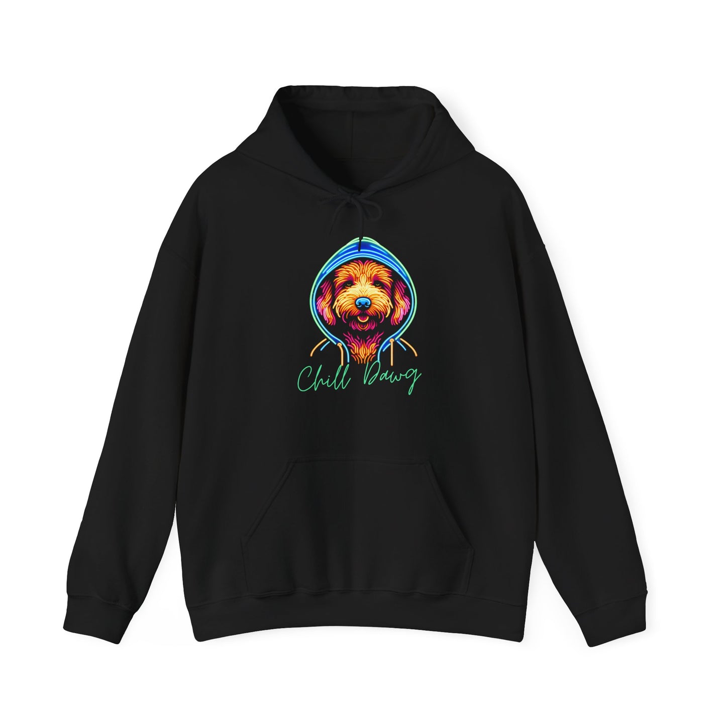 Chill Dawg - Neon Unisex Hoodie - Buffoodle Designs