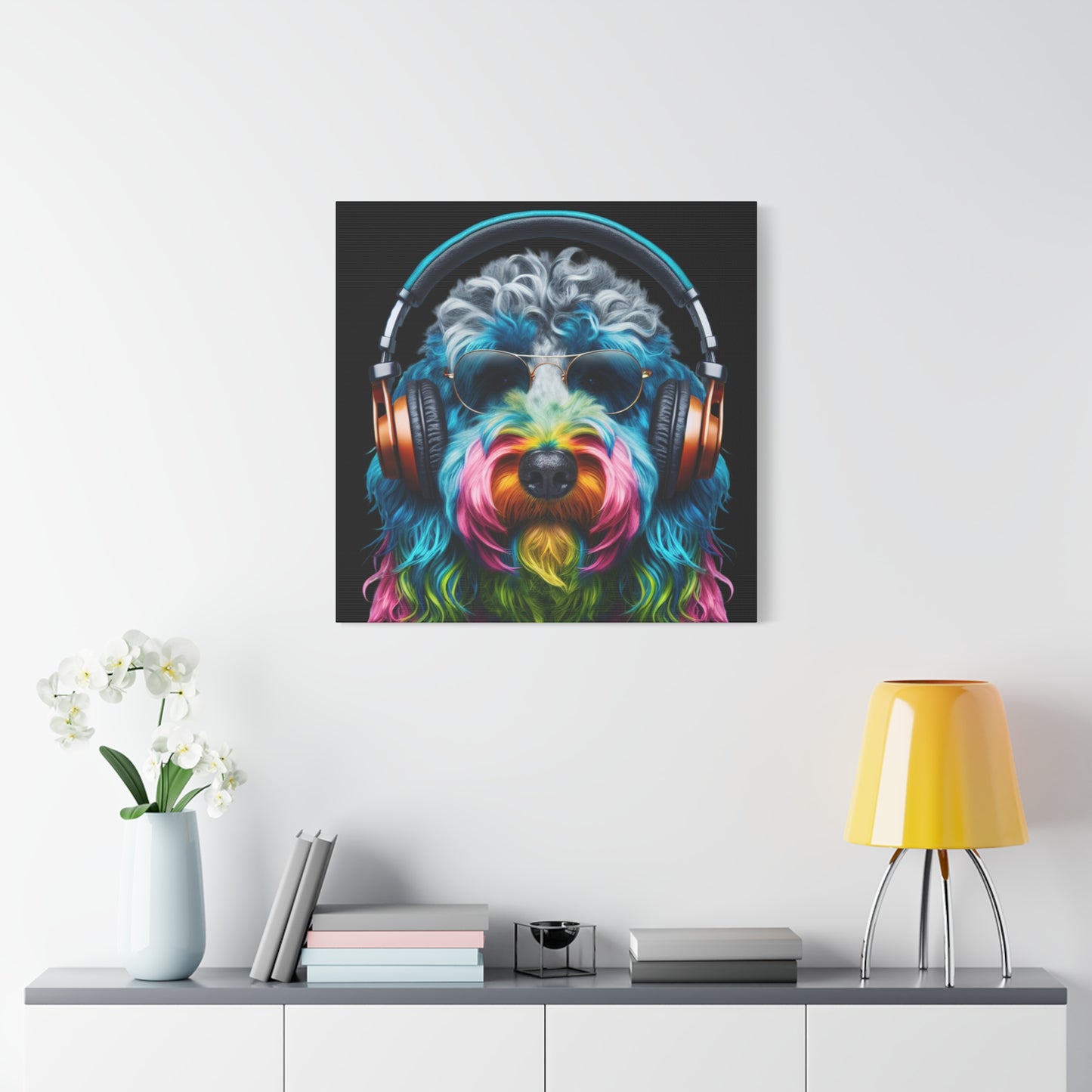 DJ Doodle Print on Black