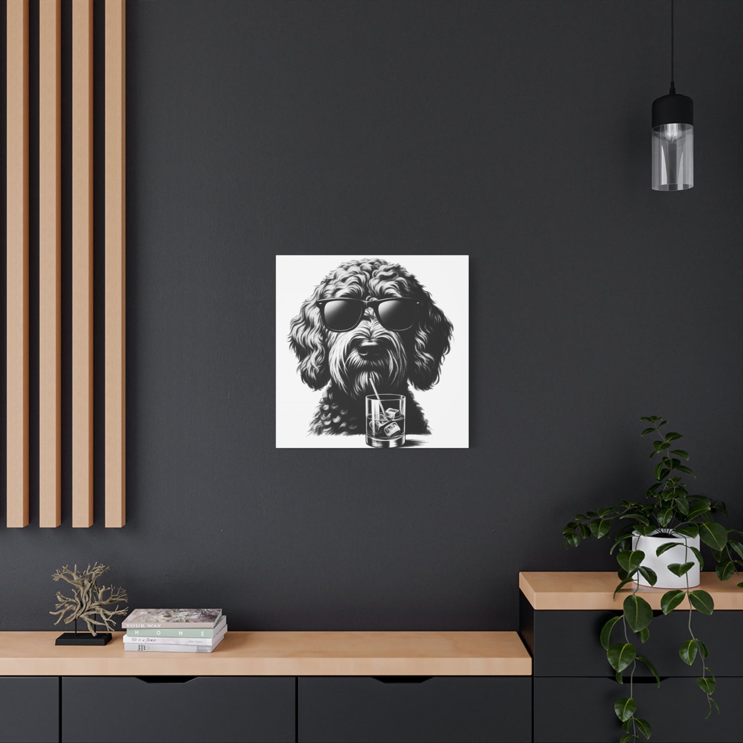 Bad Dog Art Print on White