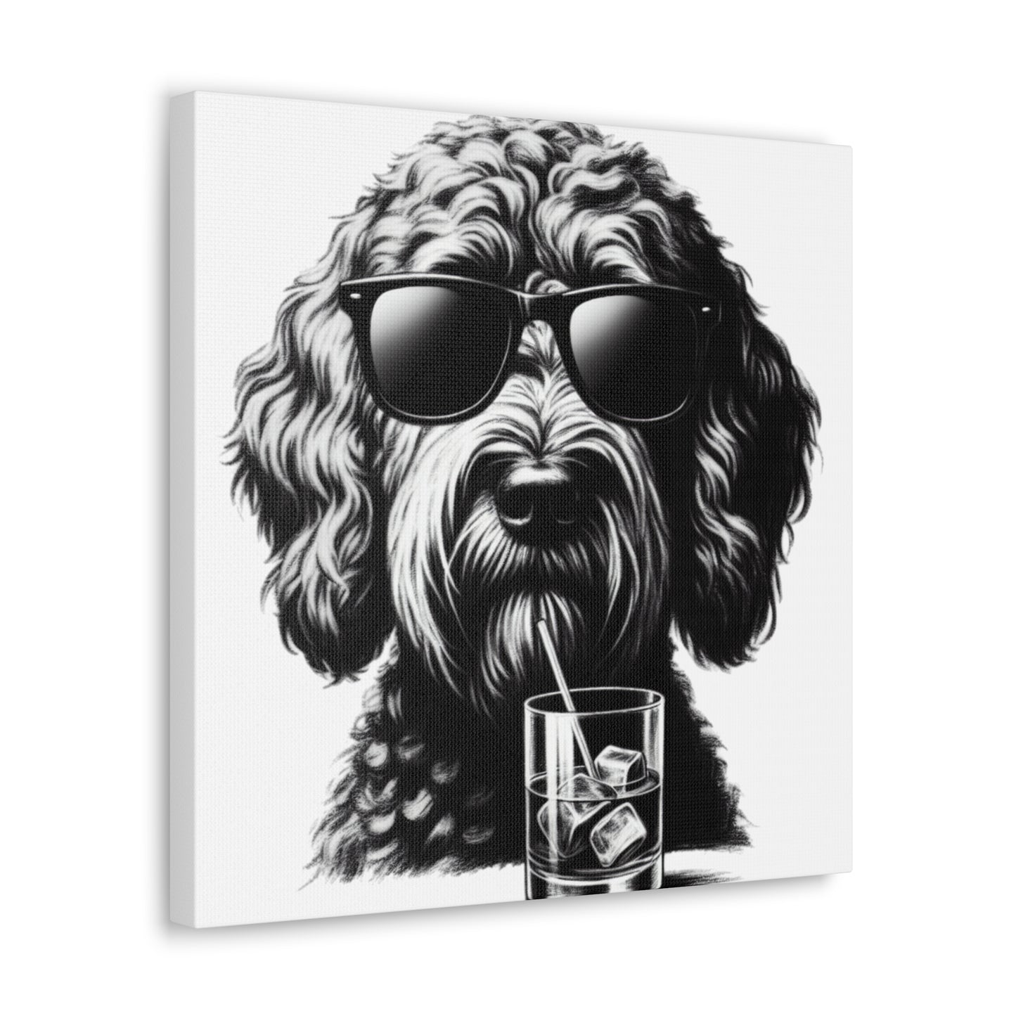 Bad Dog Art Print on White