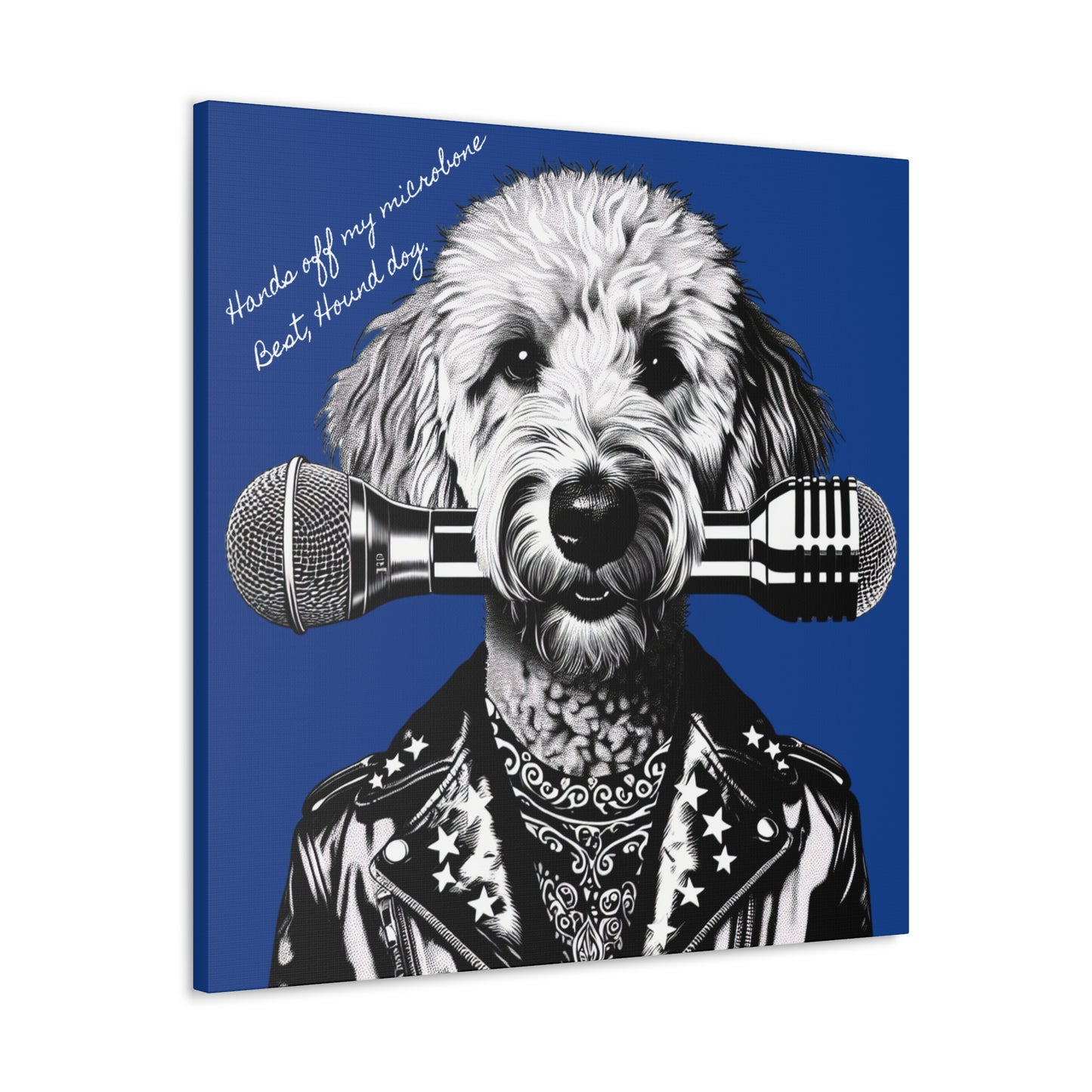 Rock Star Doodle Print Blue