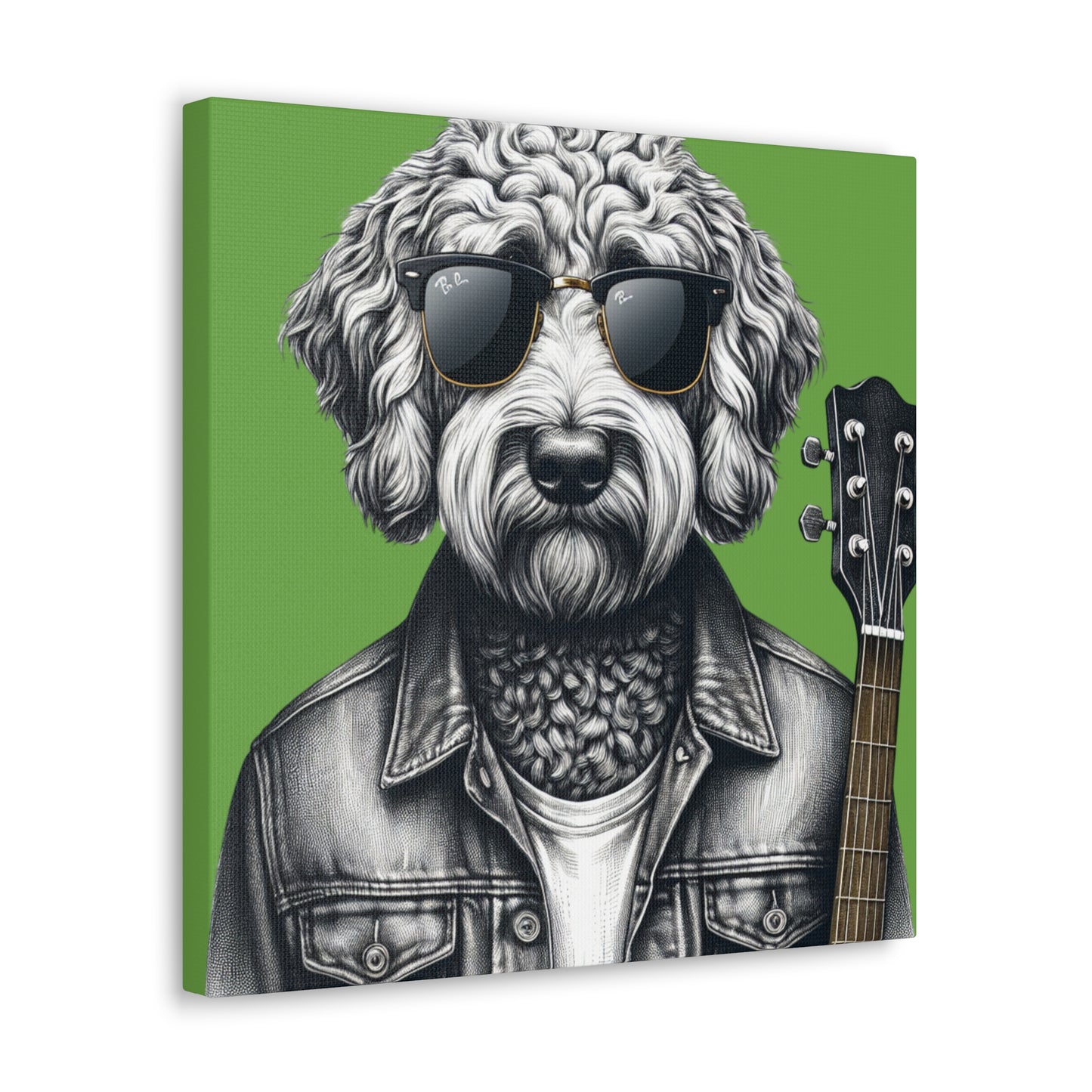 Rock Doodle Art Print in Green