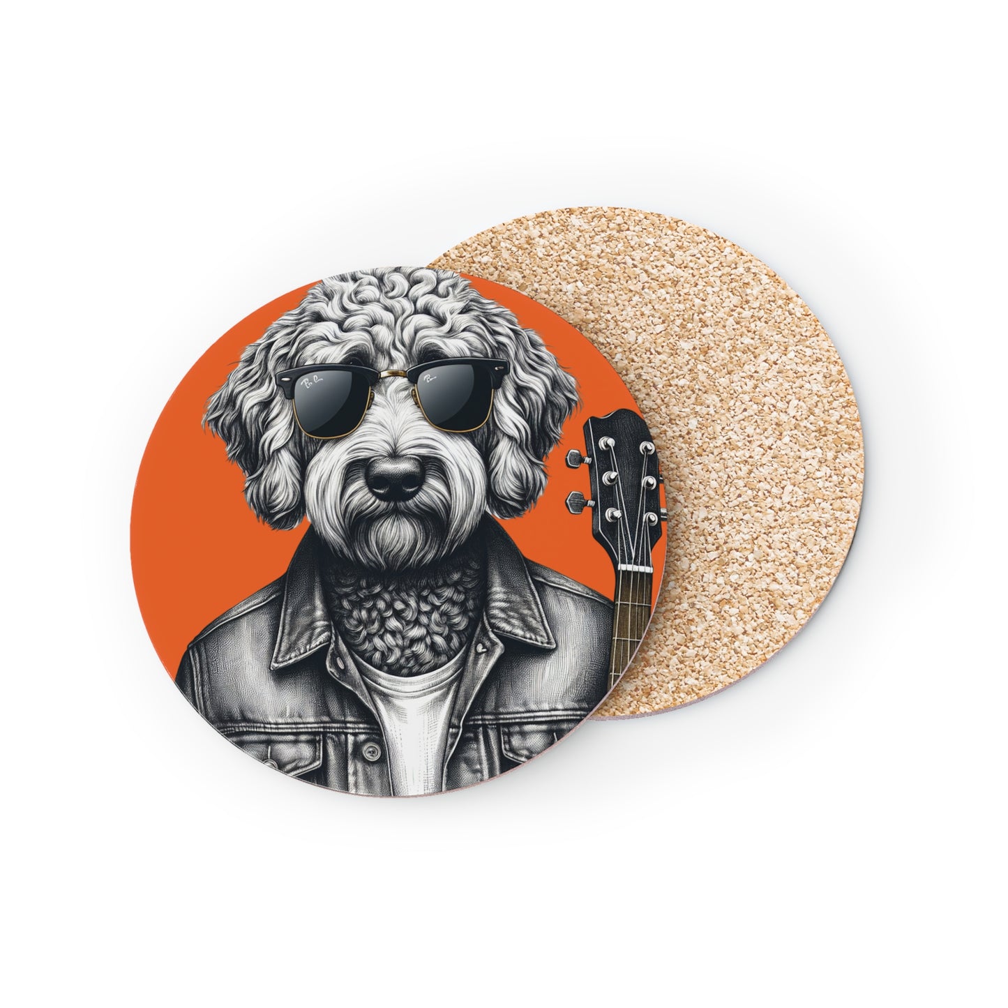 Rockin' Doodle Coasters: Sold as singles or Set of 4 : Round or Square