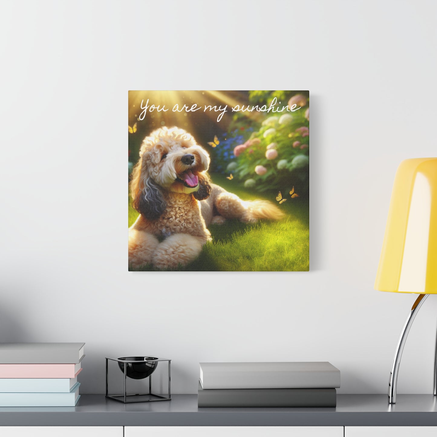 Canvas Print Groodle Dog 'You Are My Sunshine'