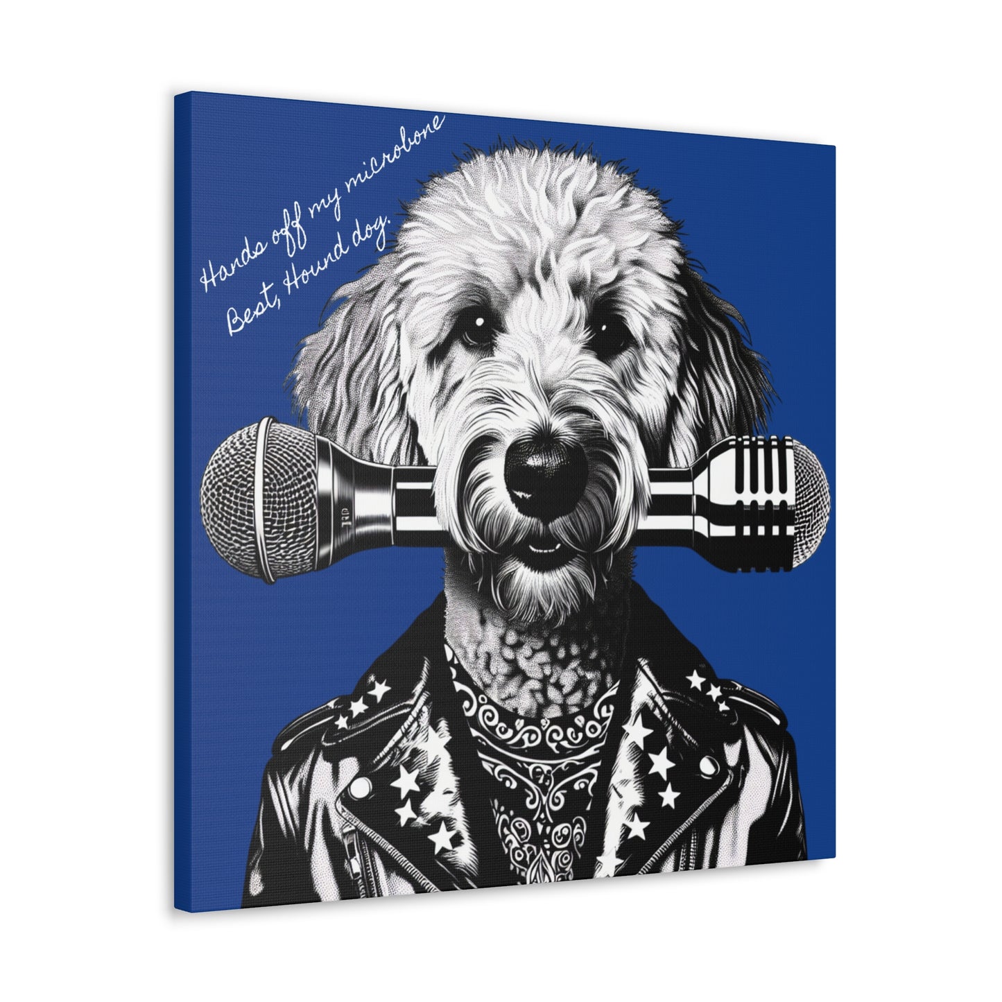 Rock Star Doodle Print Blue
