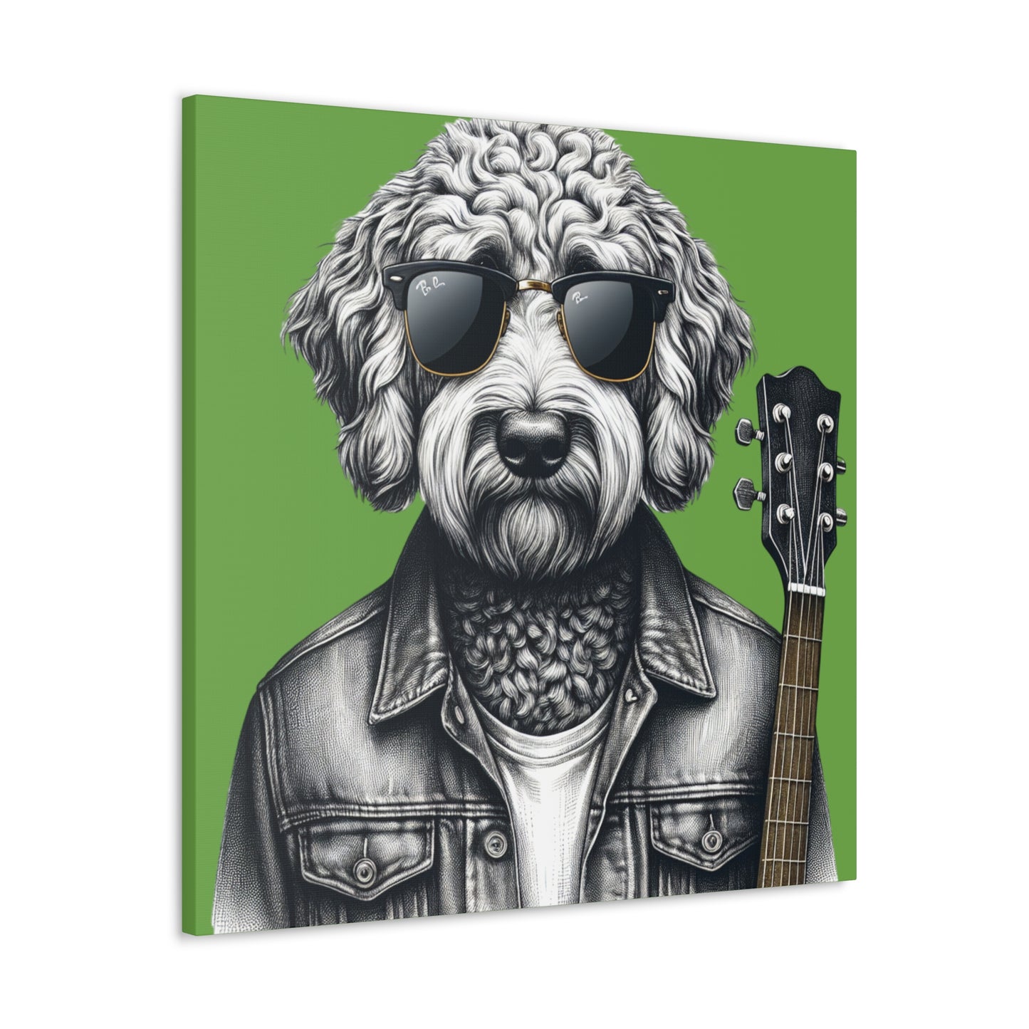 Rock Doodle Art Print in Green