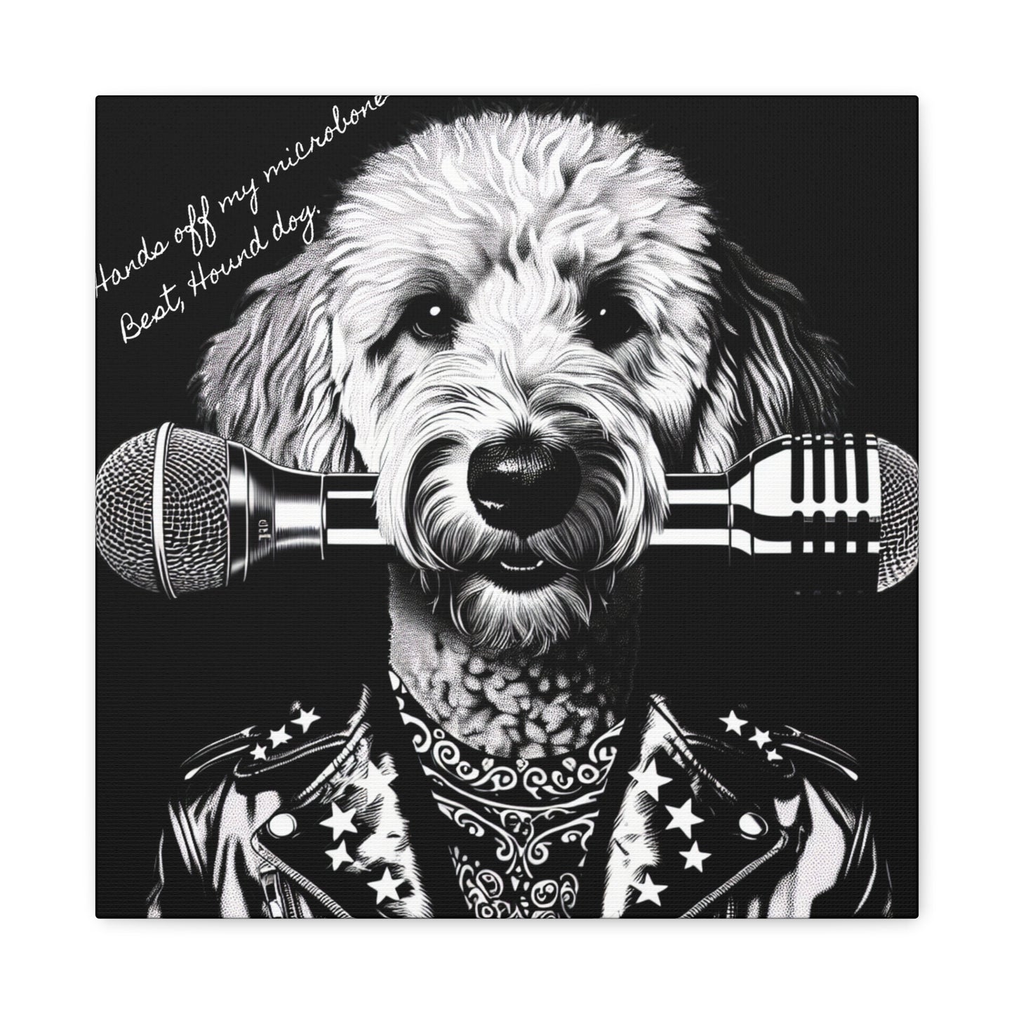 Rock Star Dog Print Black