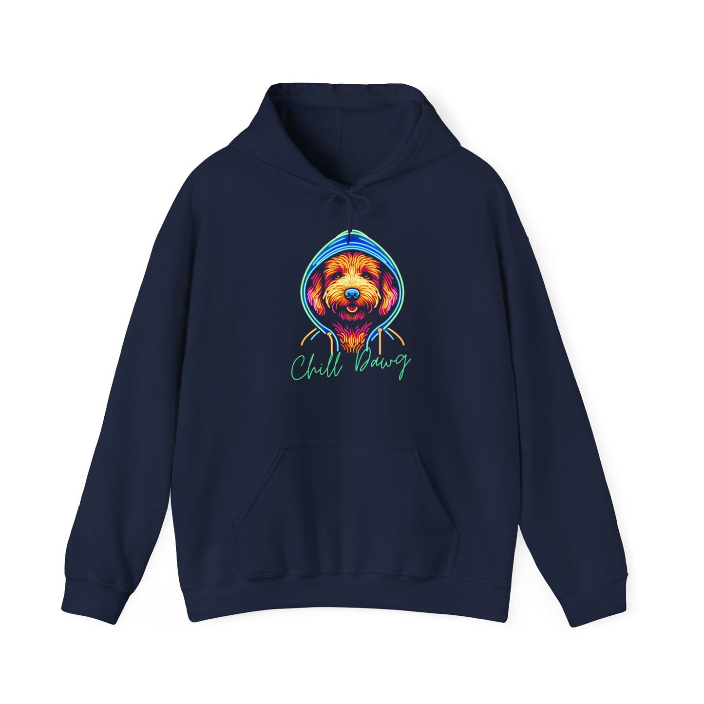 Chill Dawg - Neon Unisex Hoodie - Buffoodle Designs