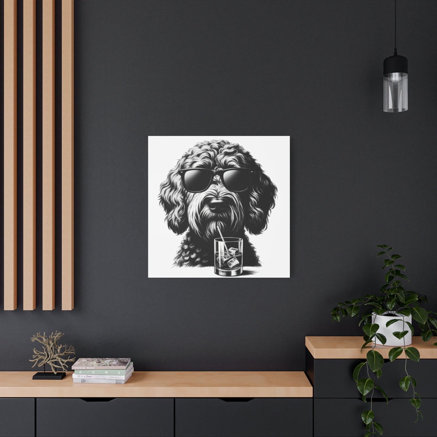 Bad Dog Art Print on White