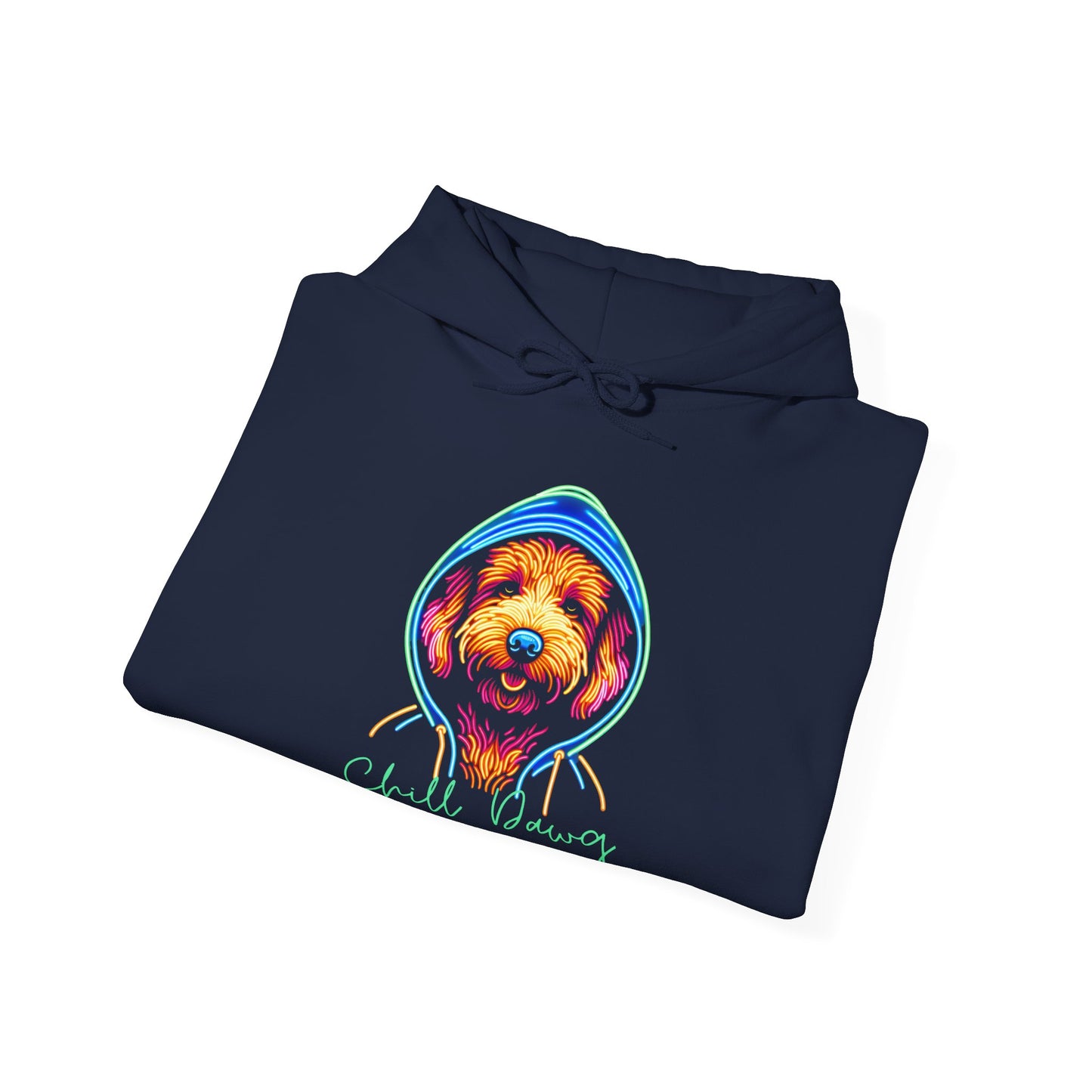 Chill Dawg - Neon Unisex Hoodie - Buffoodle Designs