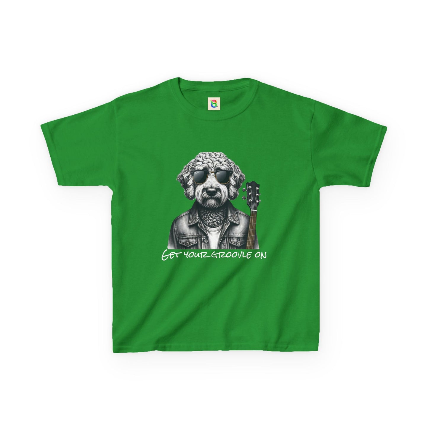 Kids T-Shirt with Groovy Groodle Design - Buffoodle Designs