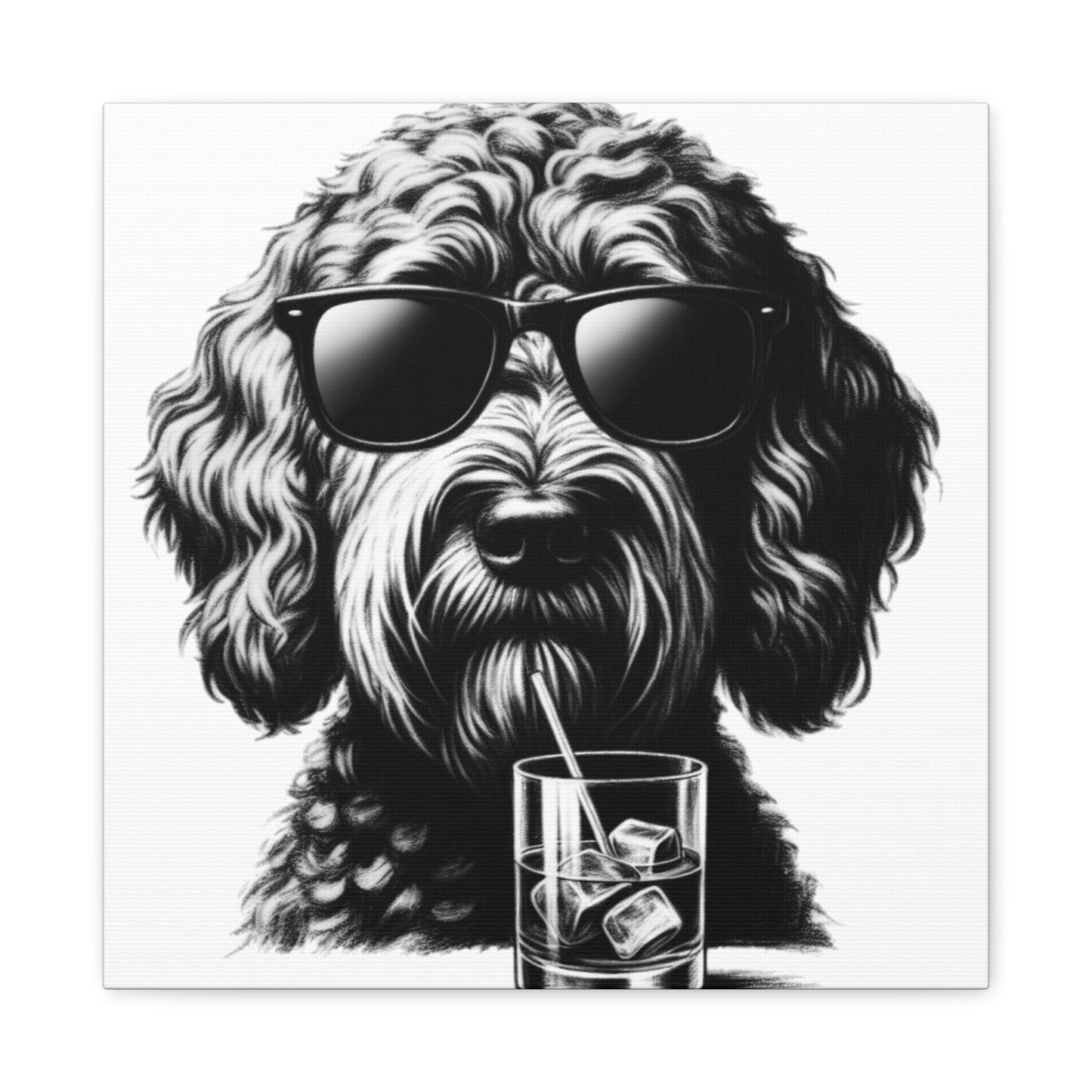 Bad Dog Art Print on White