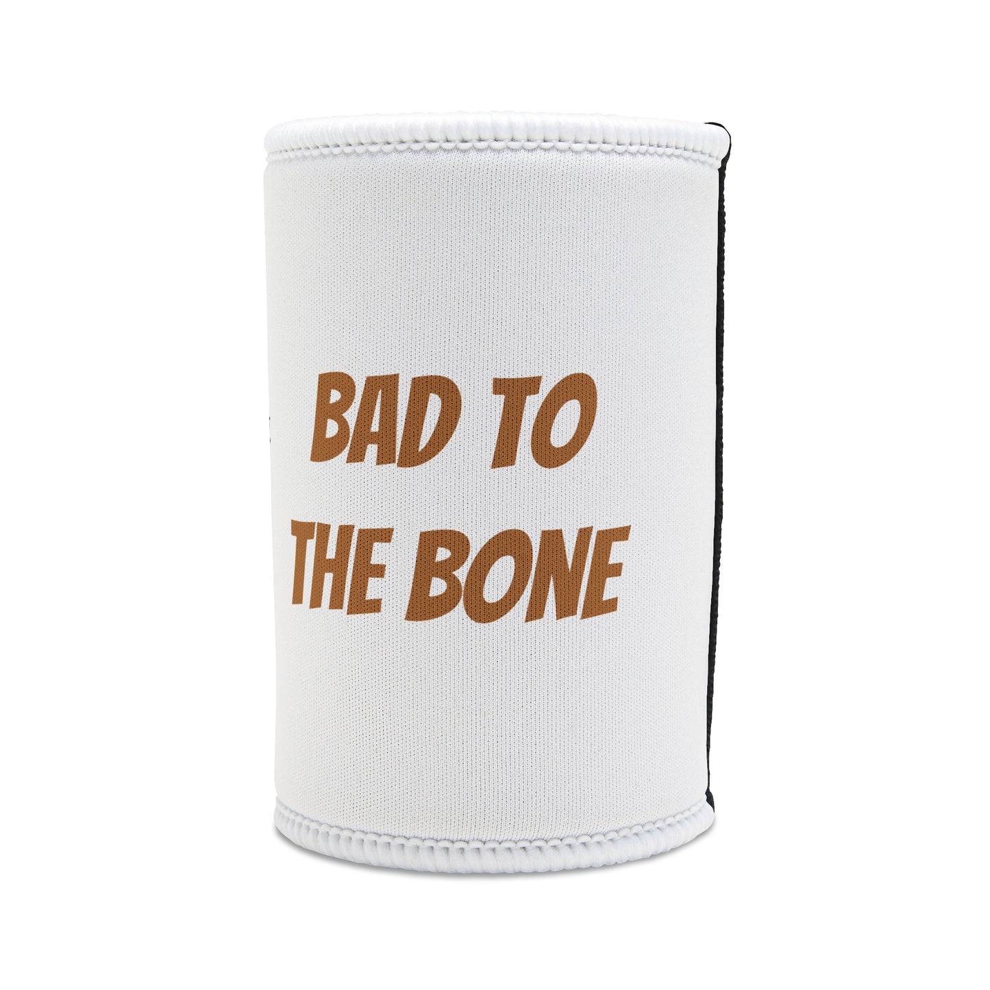 Stubby Holder Bad dog 'Woofy Pesci' in White - Buffoodle Designs