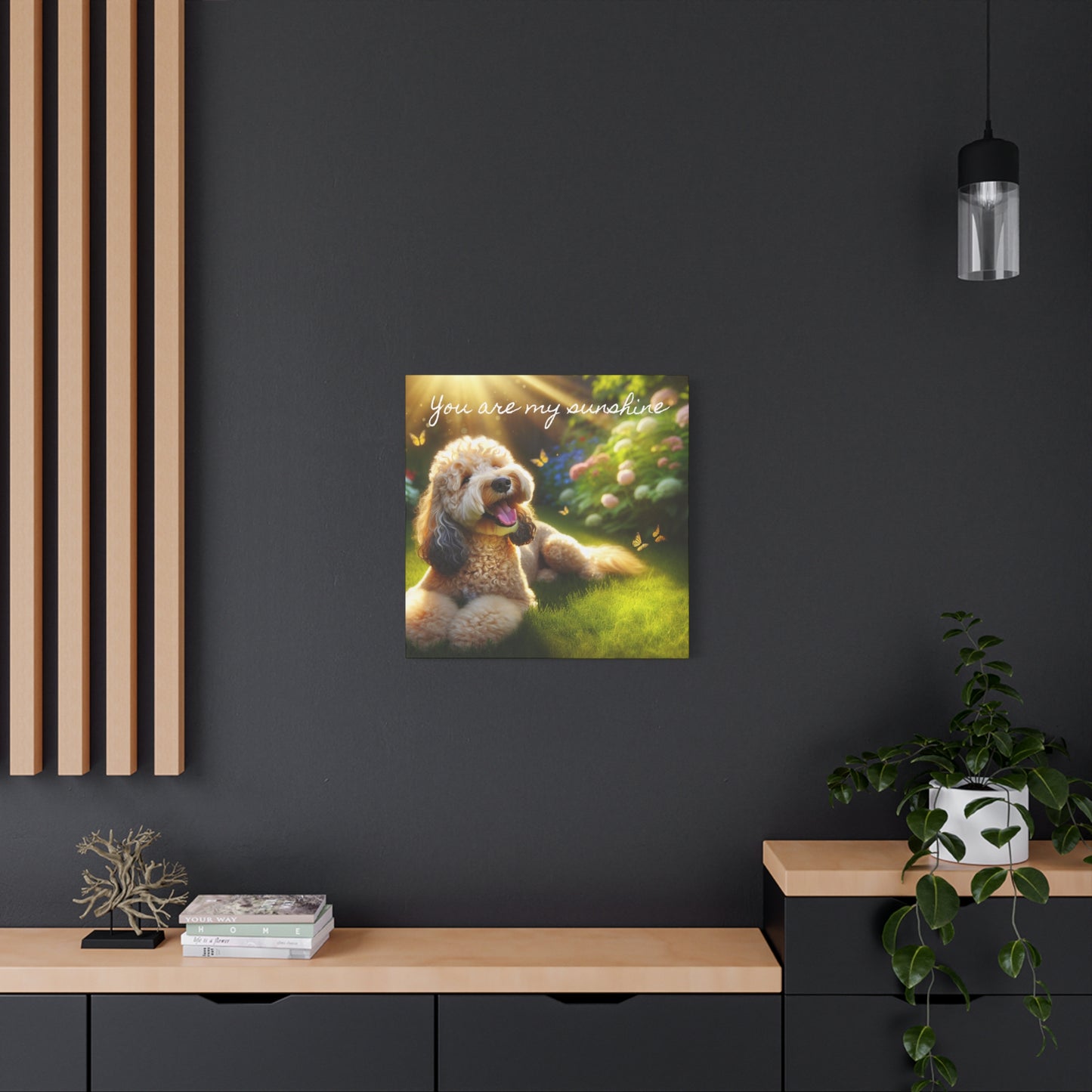Canvas Print Groodle Dog 'You Are My Sunshine'