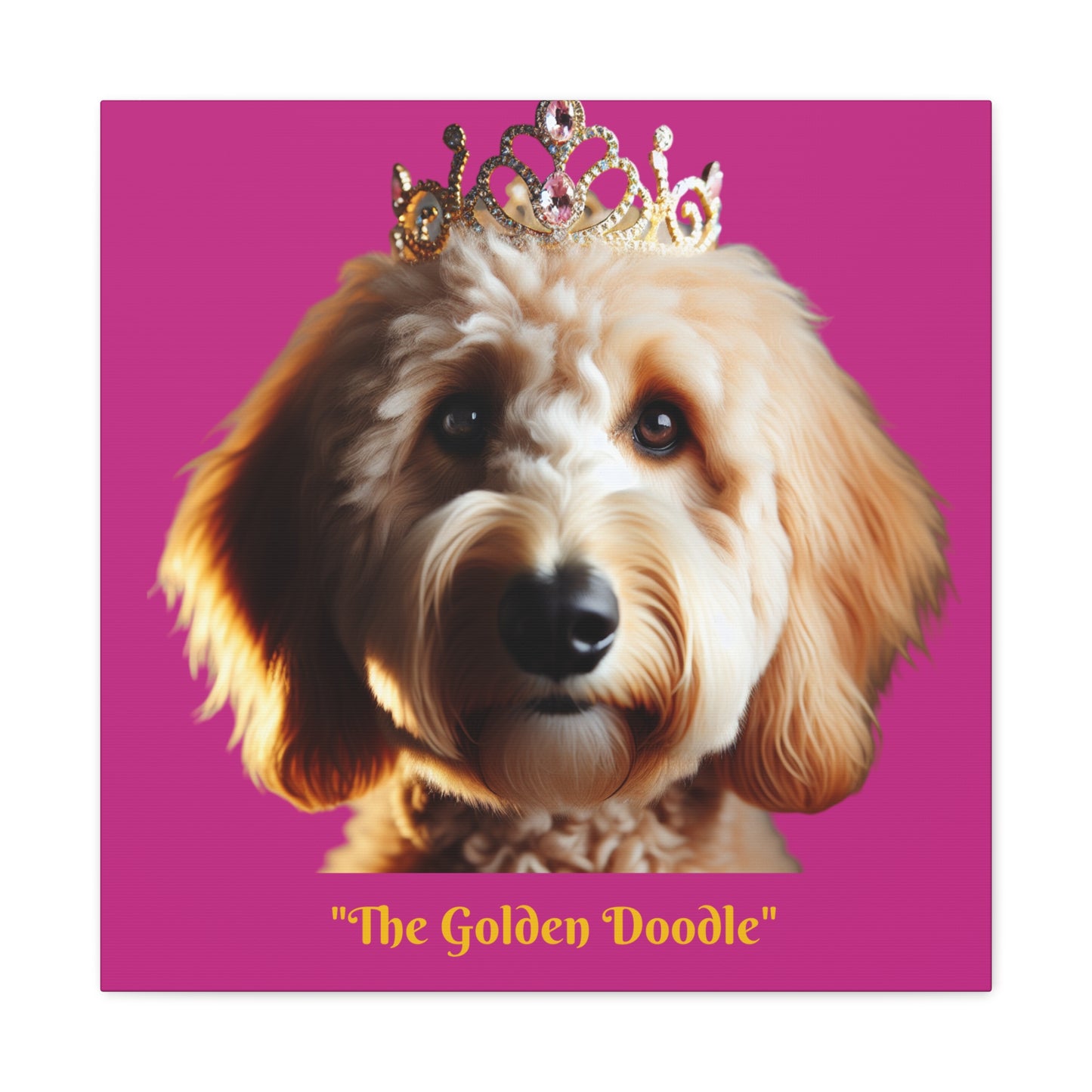 The Golden Doodle Print Pink