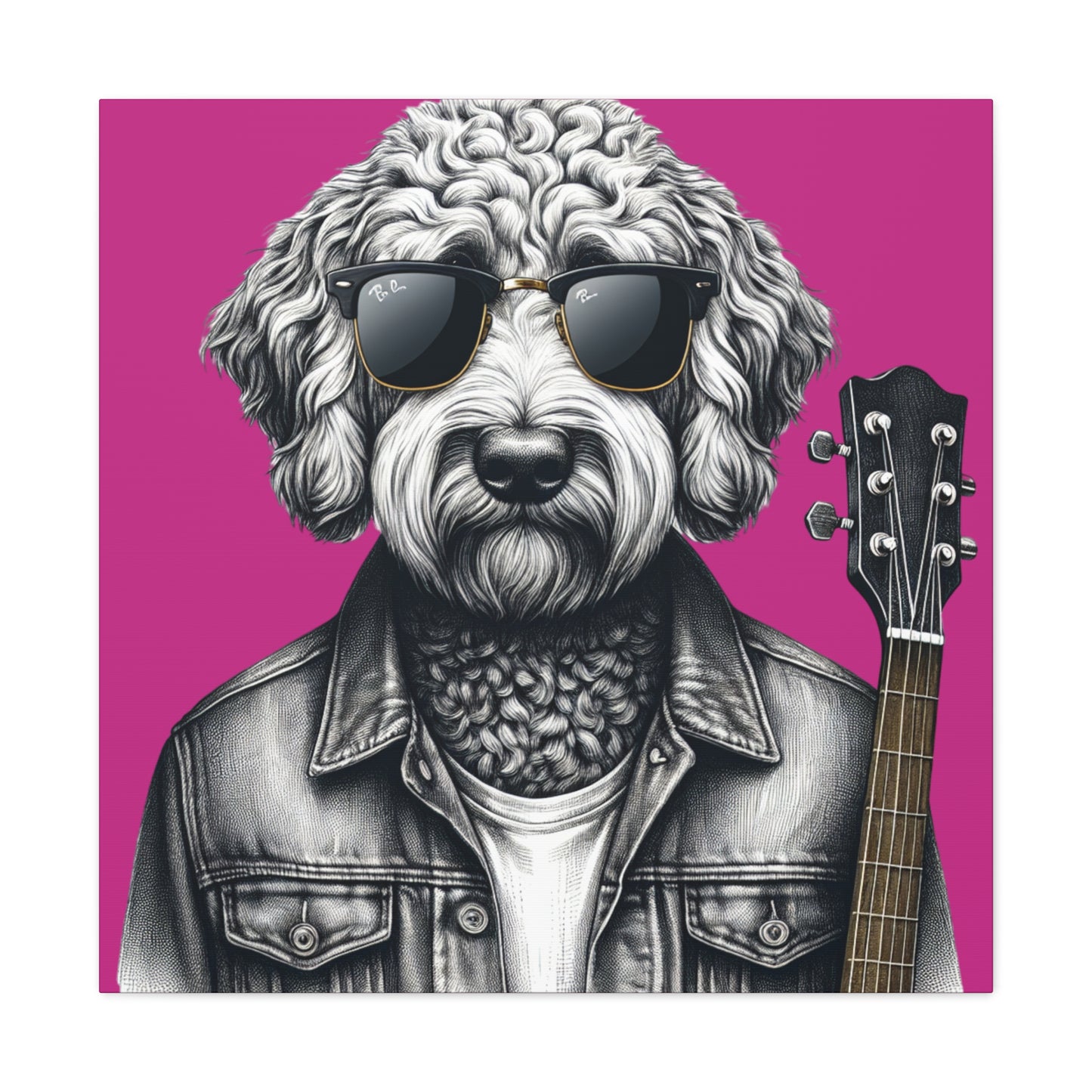 Rock Doodle Art Print in Pink