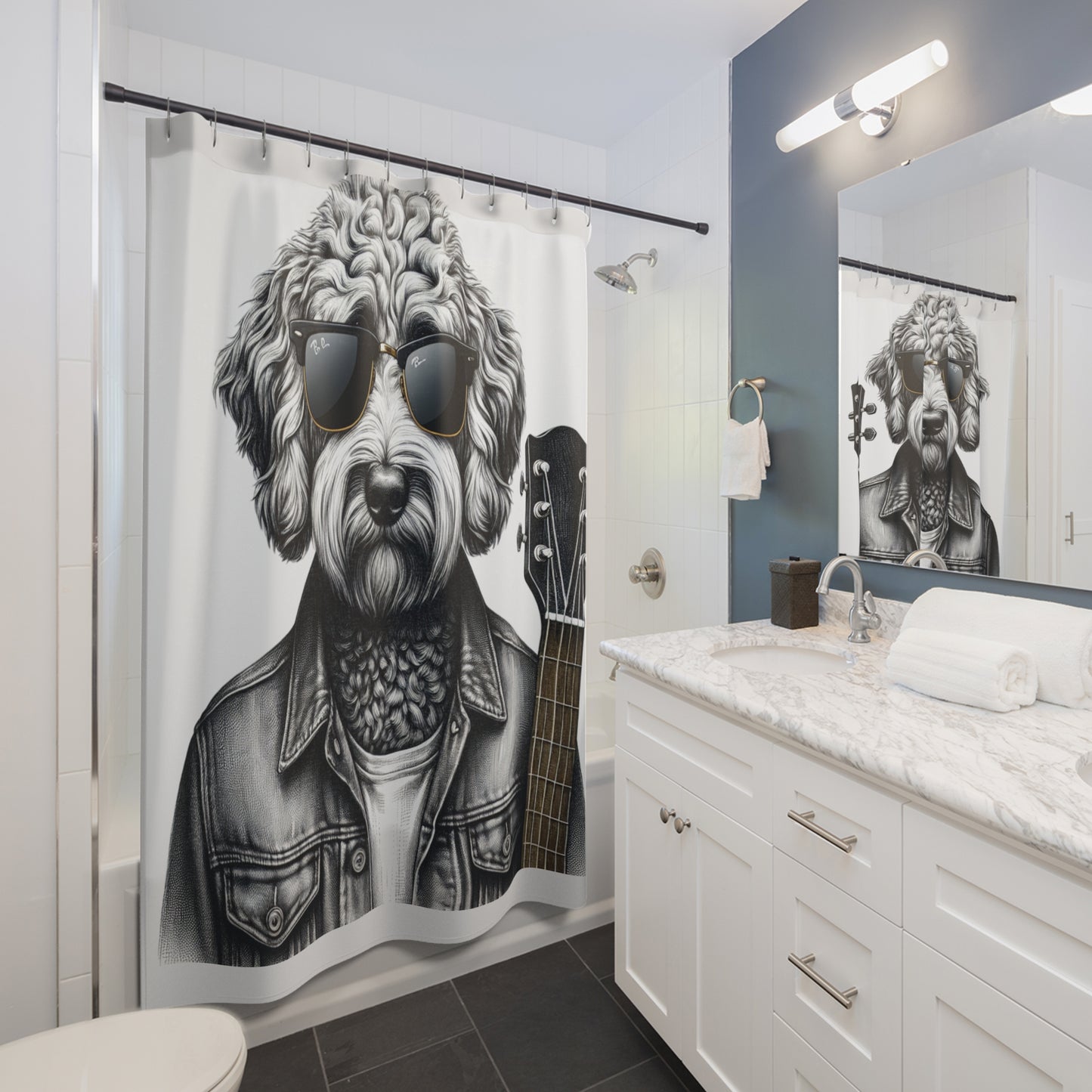 Shower Curtain - Rockin' Doodle - Buffoodle Designs
