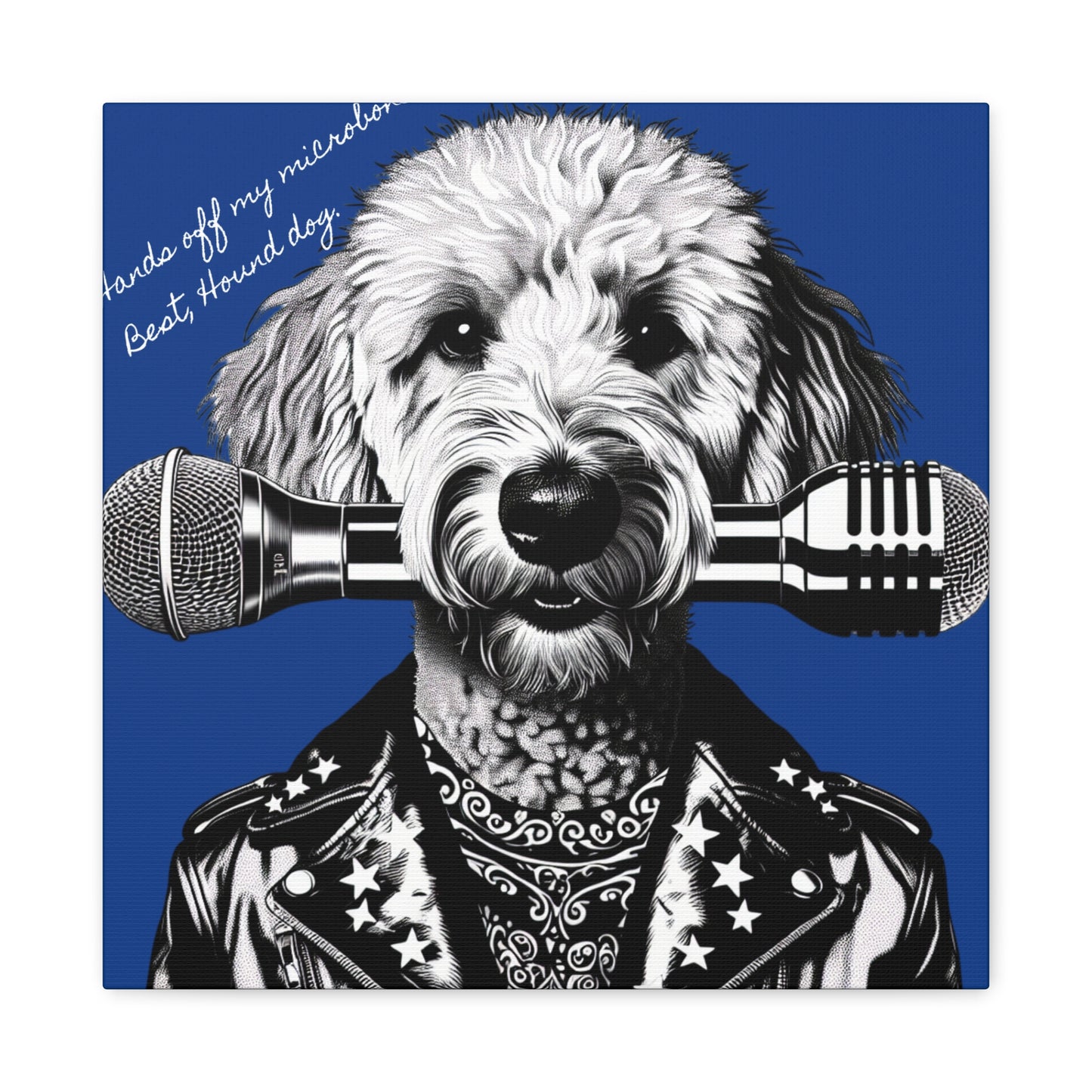 Rock Star Doodle Print Blue