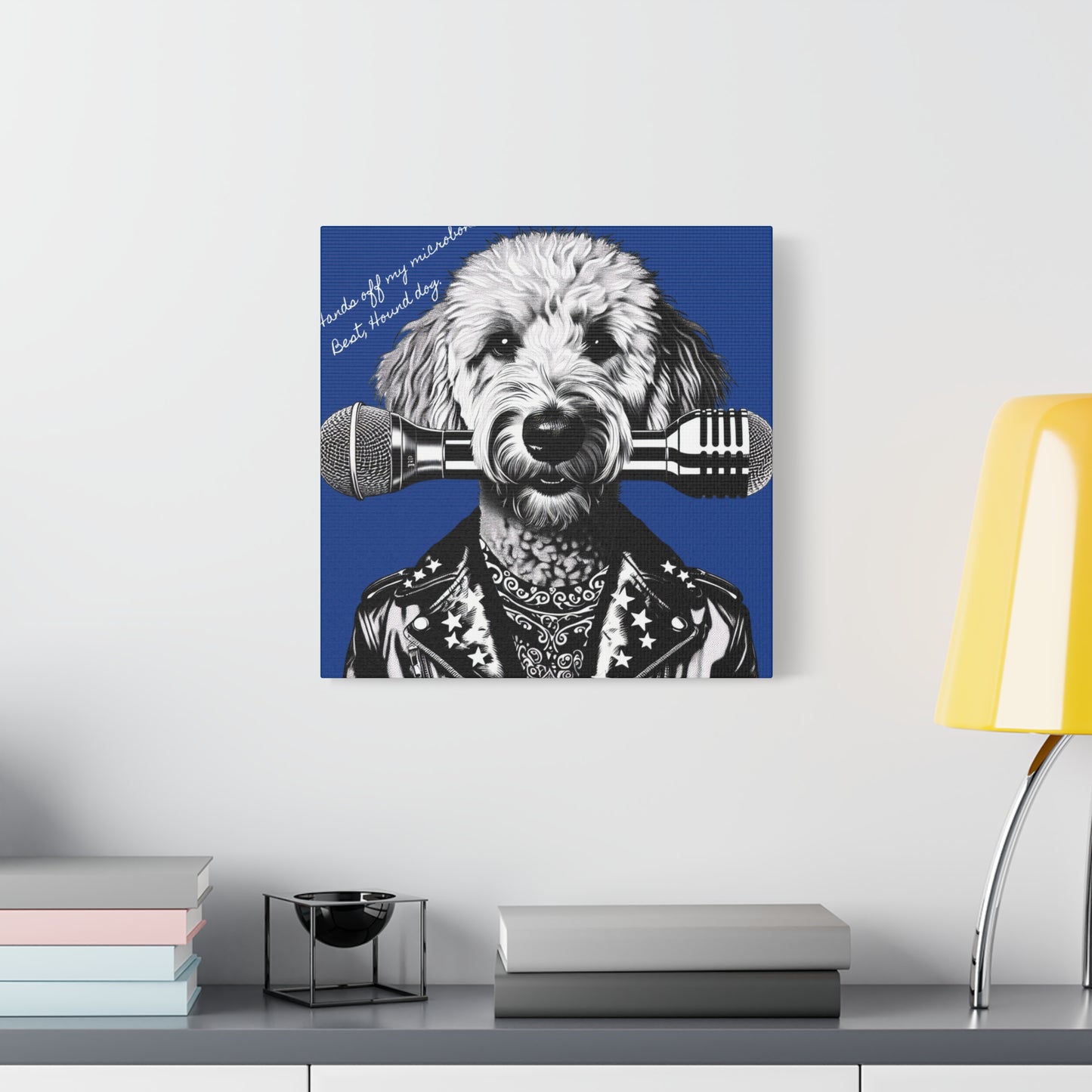 Rock Star Doodle Print Blue