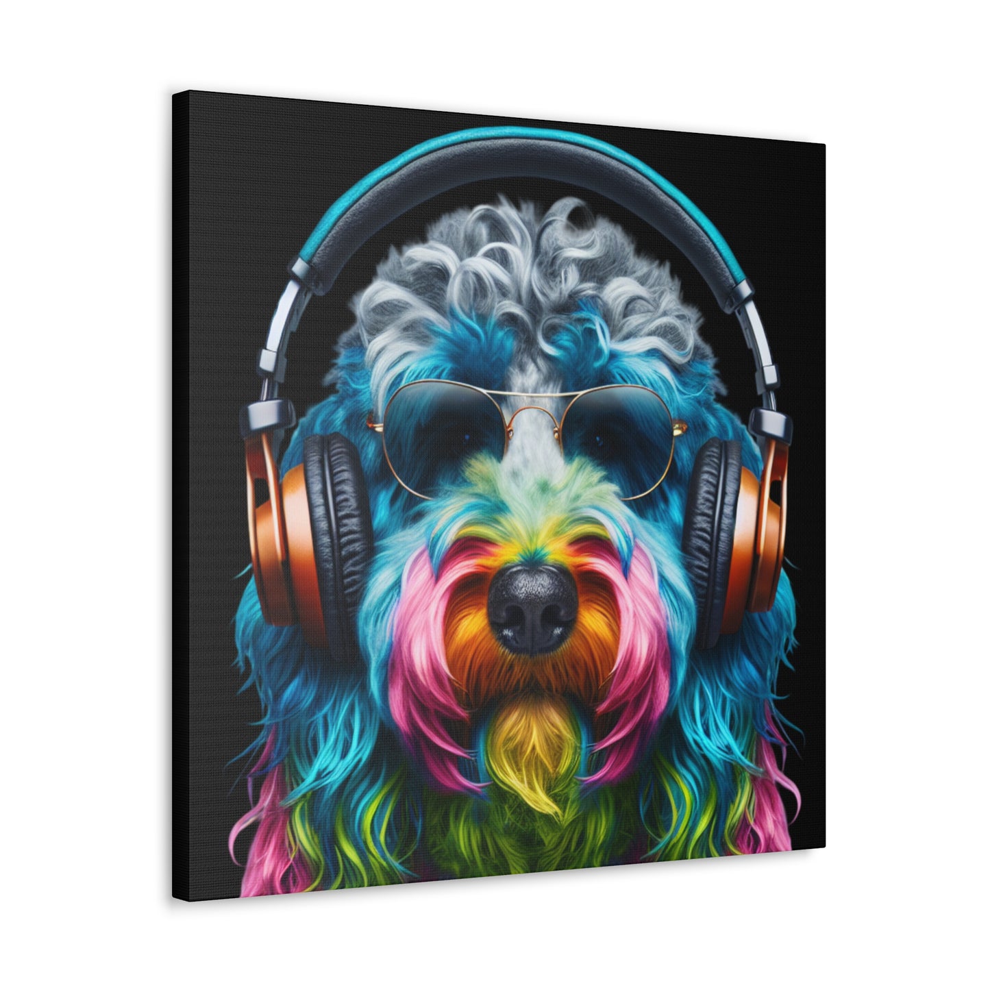 DJ Doodle Print on Black