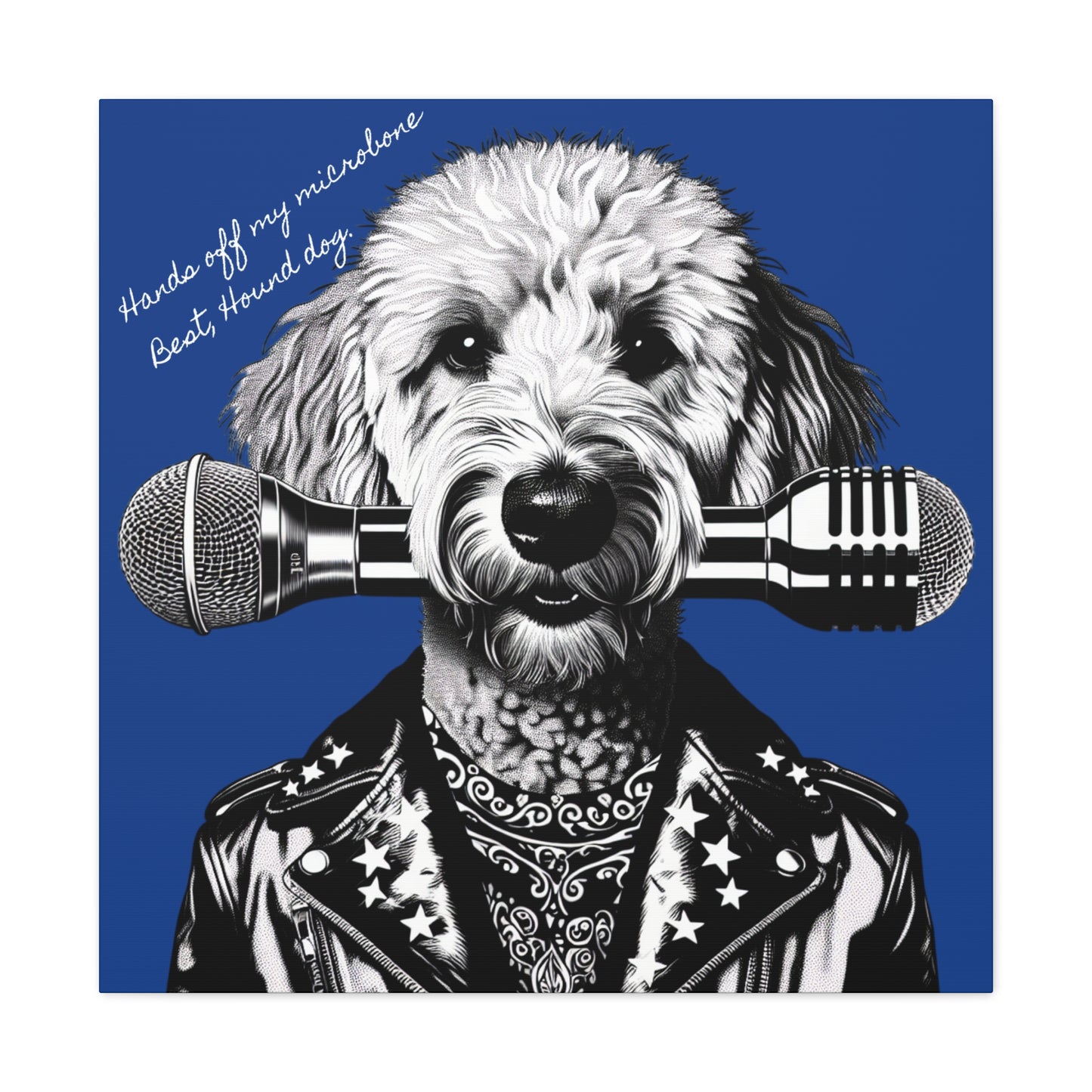 Rock Star Doodle Print Blue