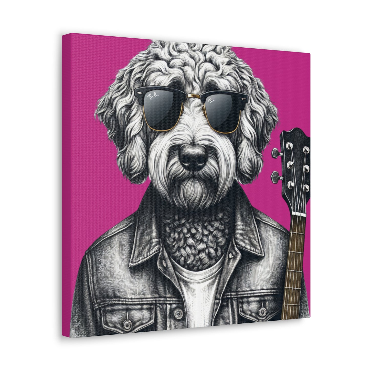 Rock Doodle Art Print in Pink