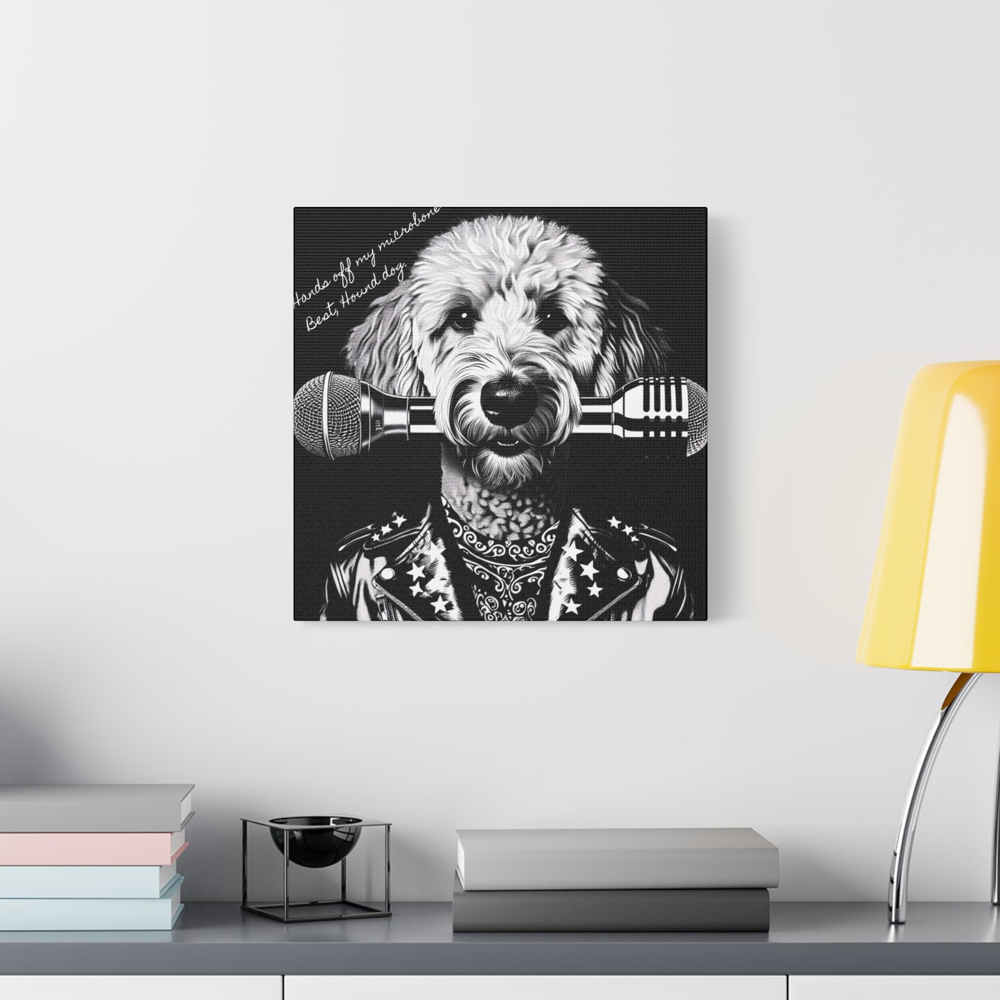 Rock Star Dog Print Black