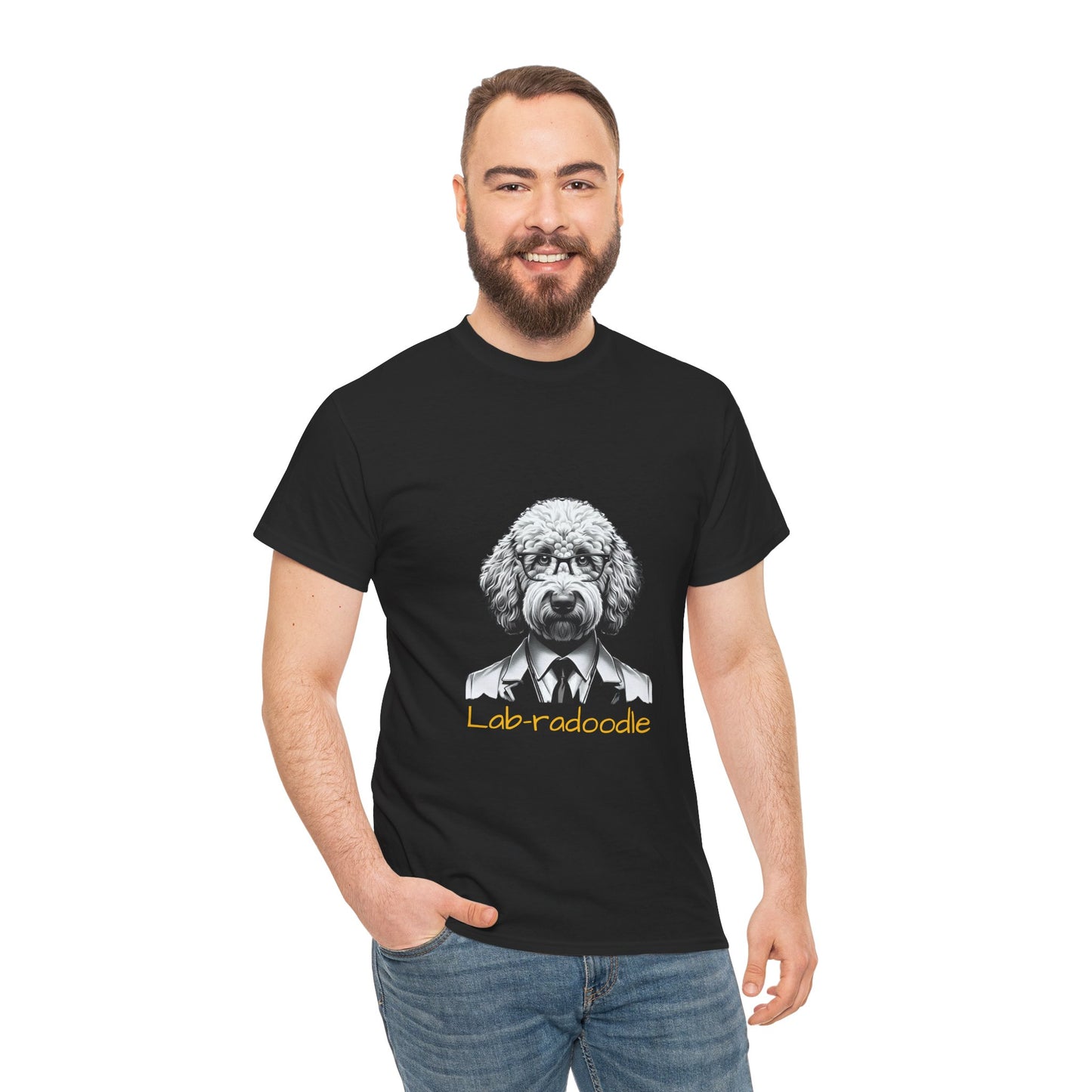 Unisex Heavy Cotton 'Labradoodle' Tee - Buffoodle Designs