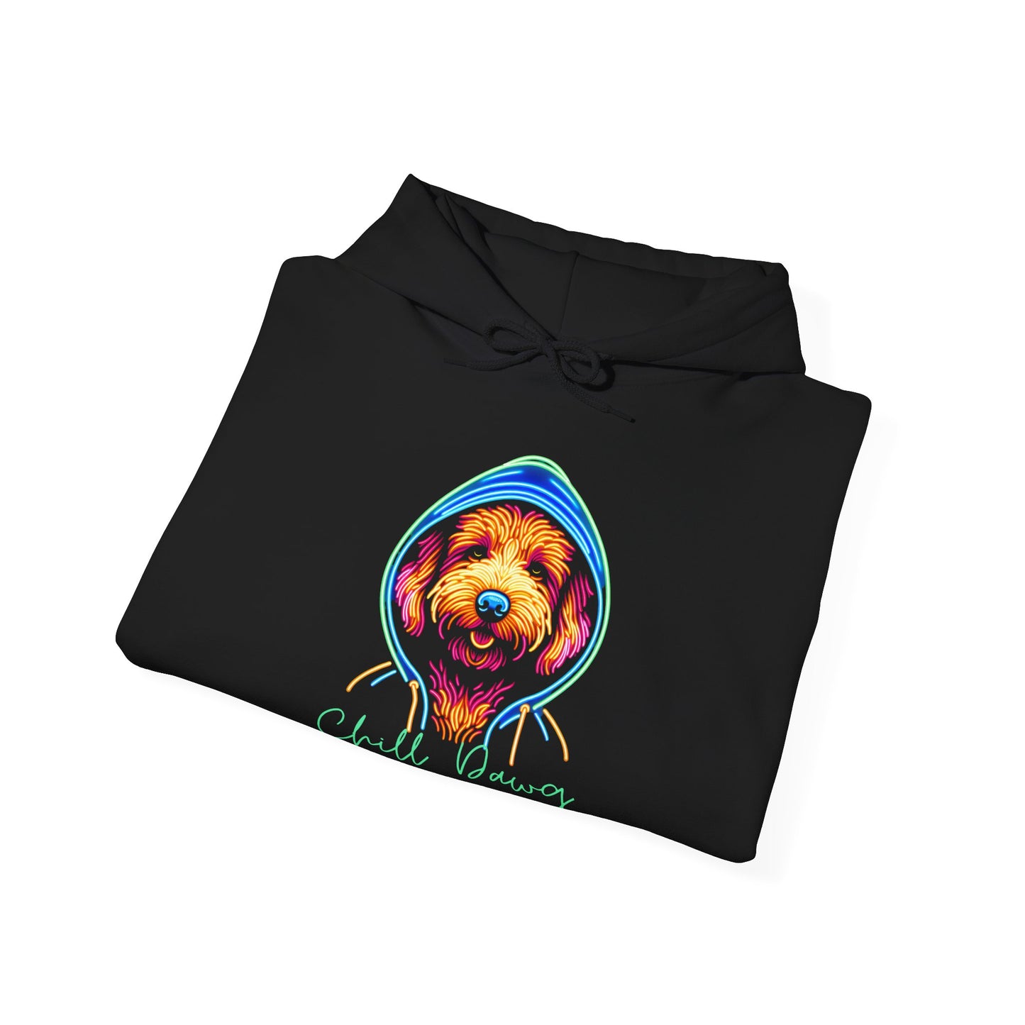 Chill Dawg - Neon Unisex Hoodie - Buffoodle Designs