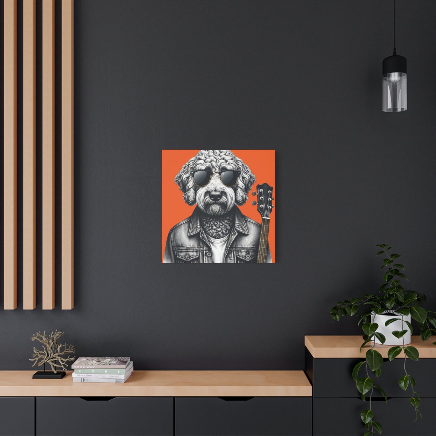 Rock Doodle Art Print in Orange